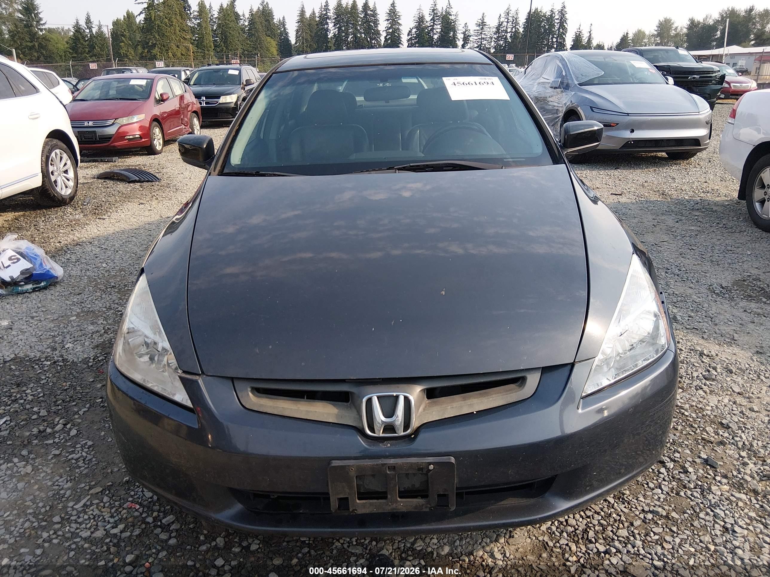2005 Honda Accord 3.0 Ex Серый vin: 1HGCM66525A011883