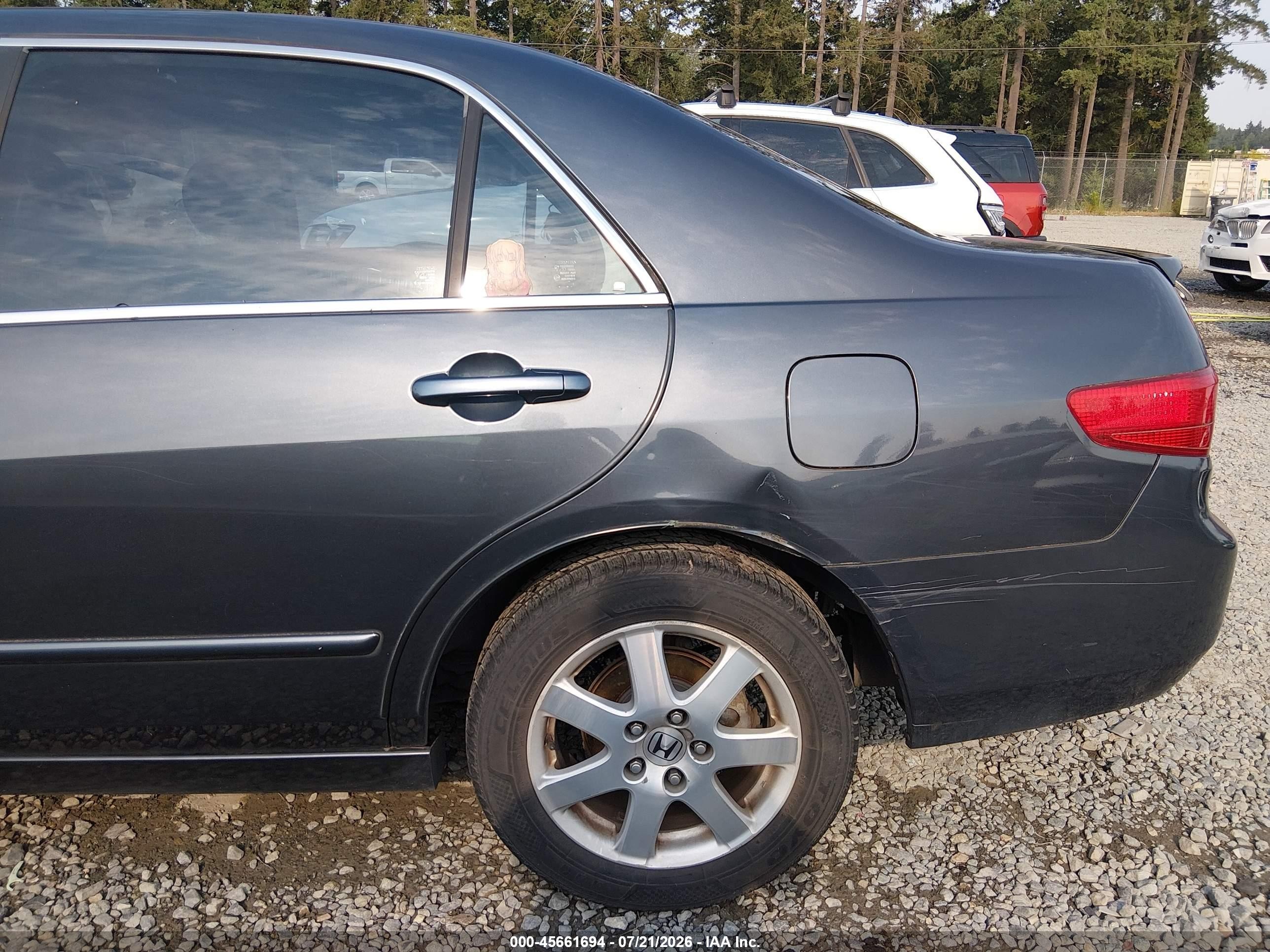 2005 Honda Accord 3.0 Ex Серый vin: 1HGCM66525A011883