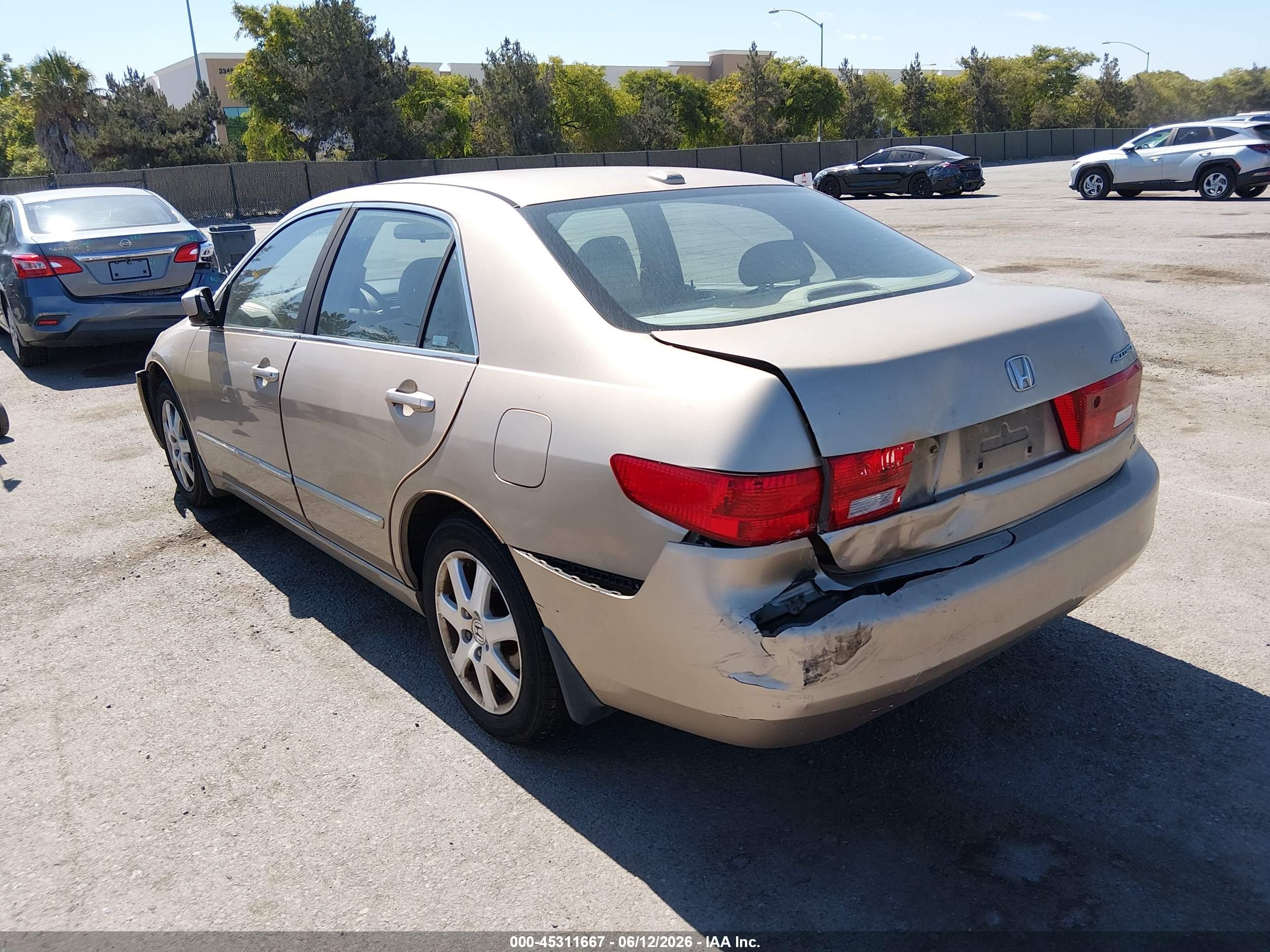 2005 Honda Accord 3.0 Ex Brown vin: 1HGCM66525A043345