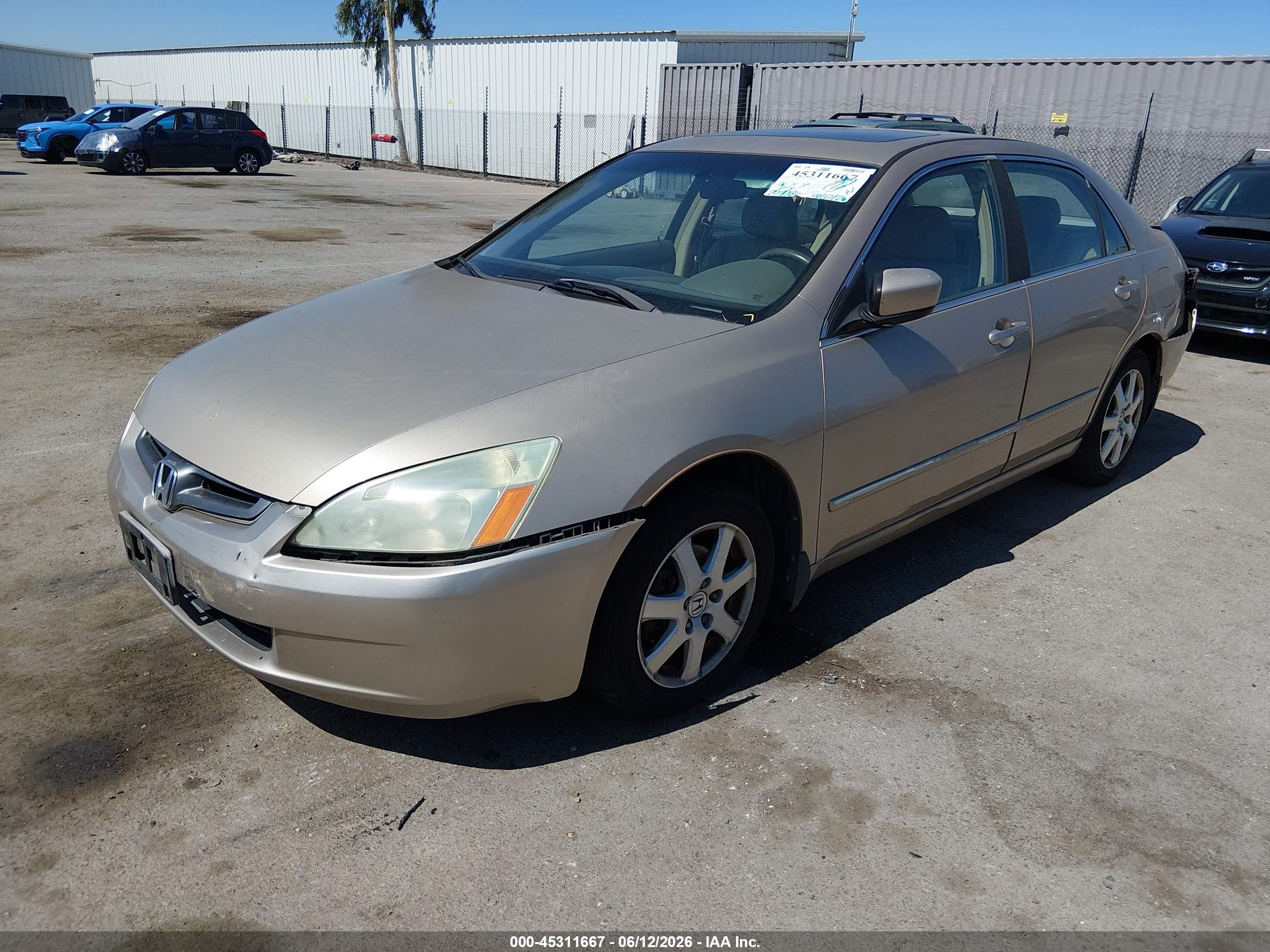 2005 Honda Accord 3.0 Ex Brown vin: 1HGCM66525A043345