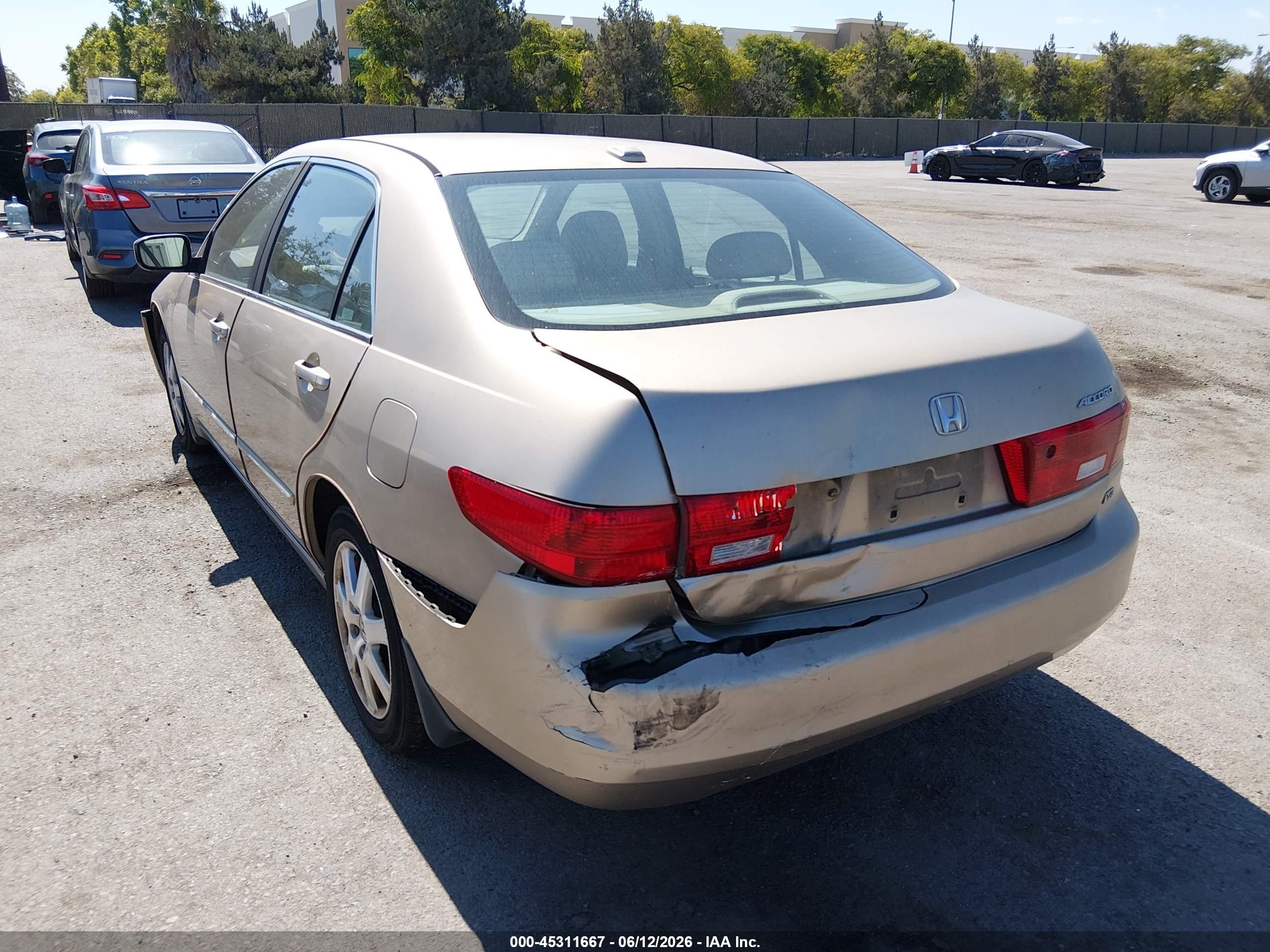 2005 Honda Accord 3.0 Ex Brown vin: 1HGCM66525A043345
