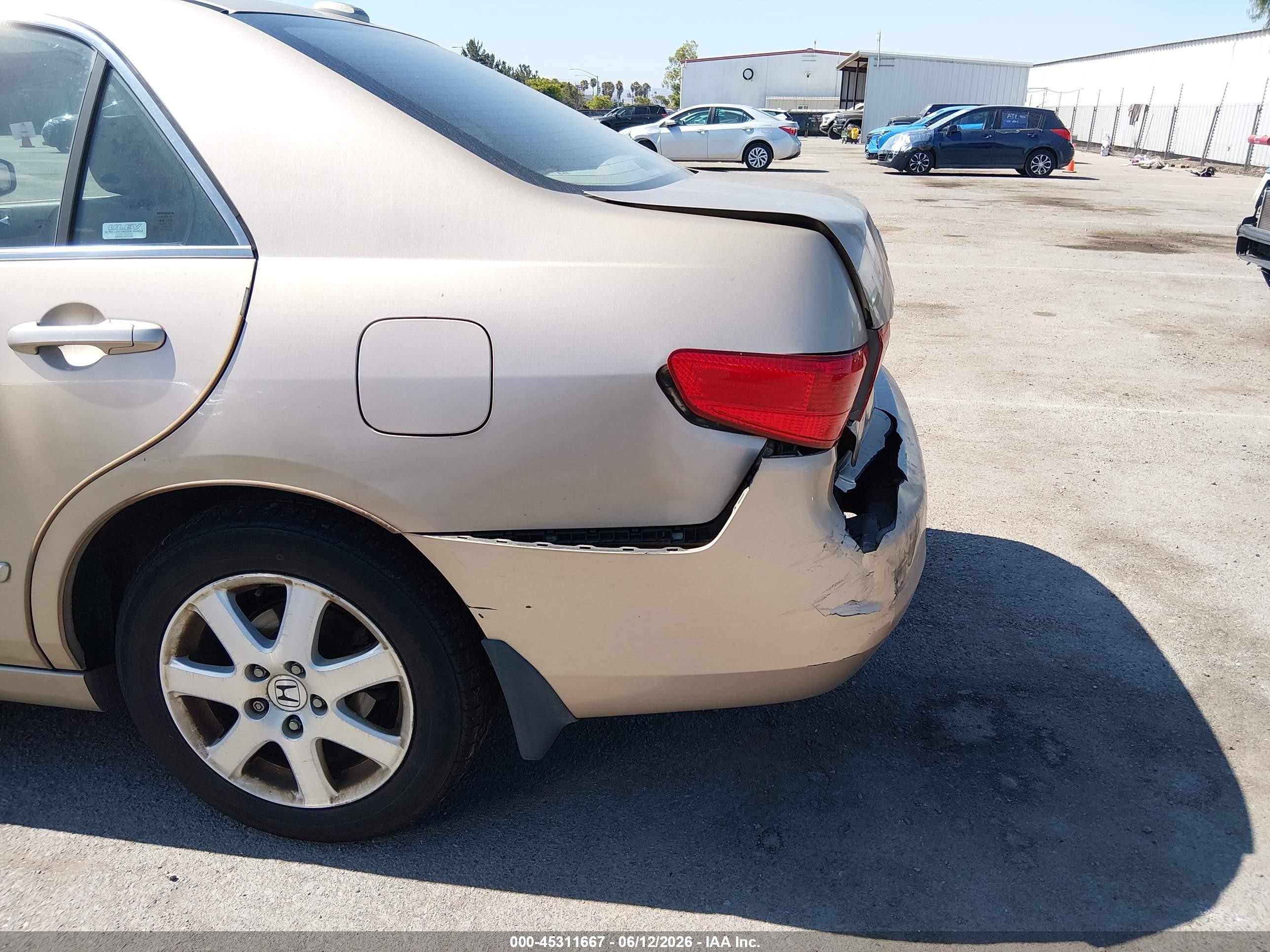 2005 Honda Accord 3.0 Ex Brown vin: 1HGCM66525A043345