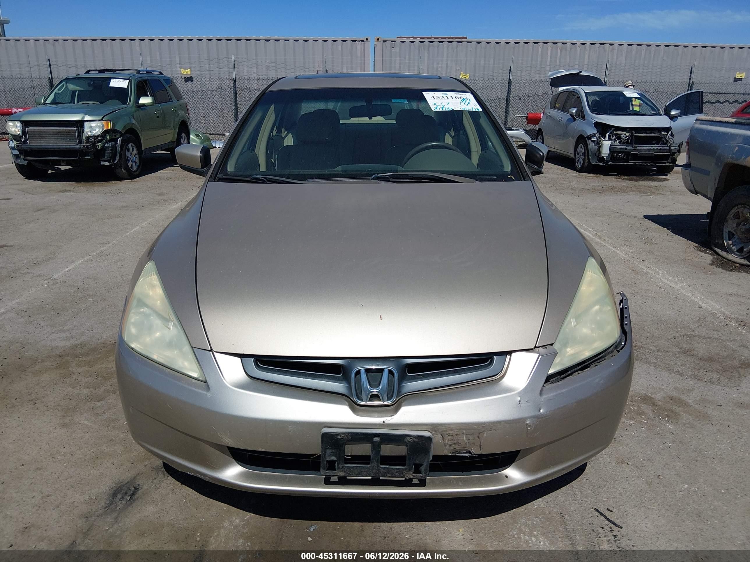 2005 Honda Accord 3.0 Ex Brown vin: 1HGCM66525A043345