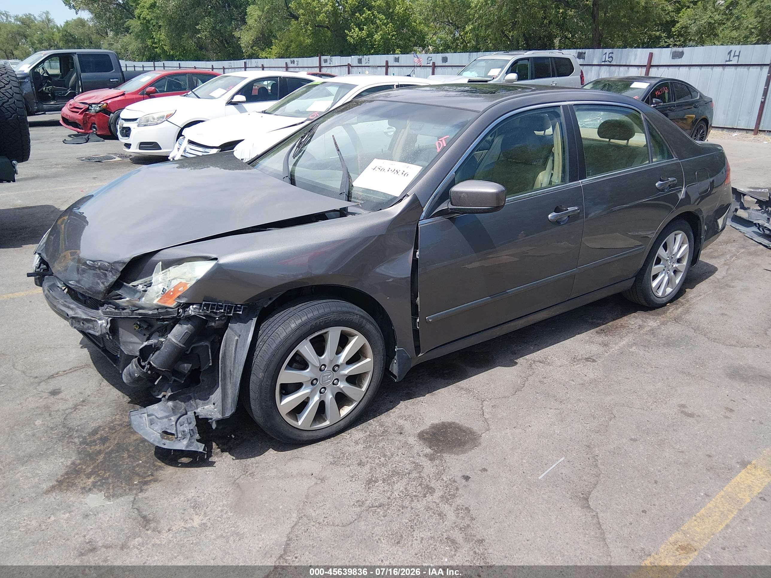 2006 Honda Accord 3.0 Ex Silver vin: 1HGCM66526A015482