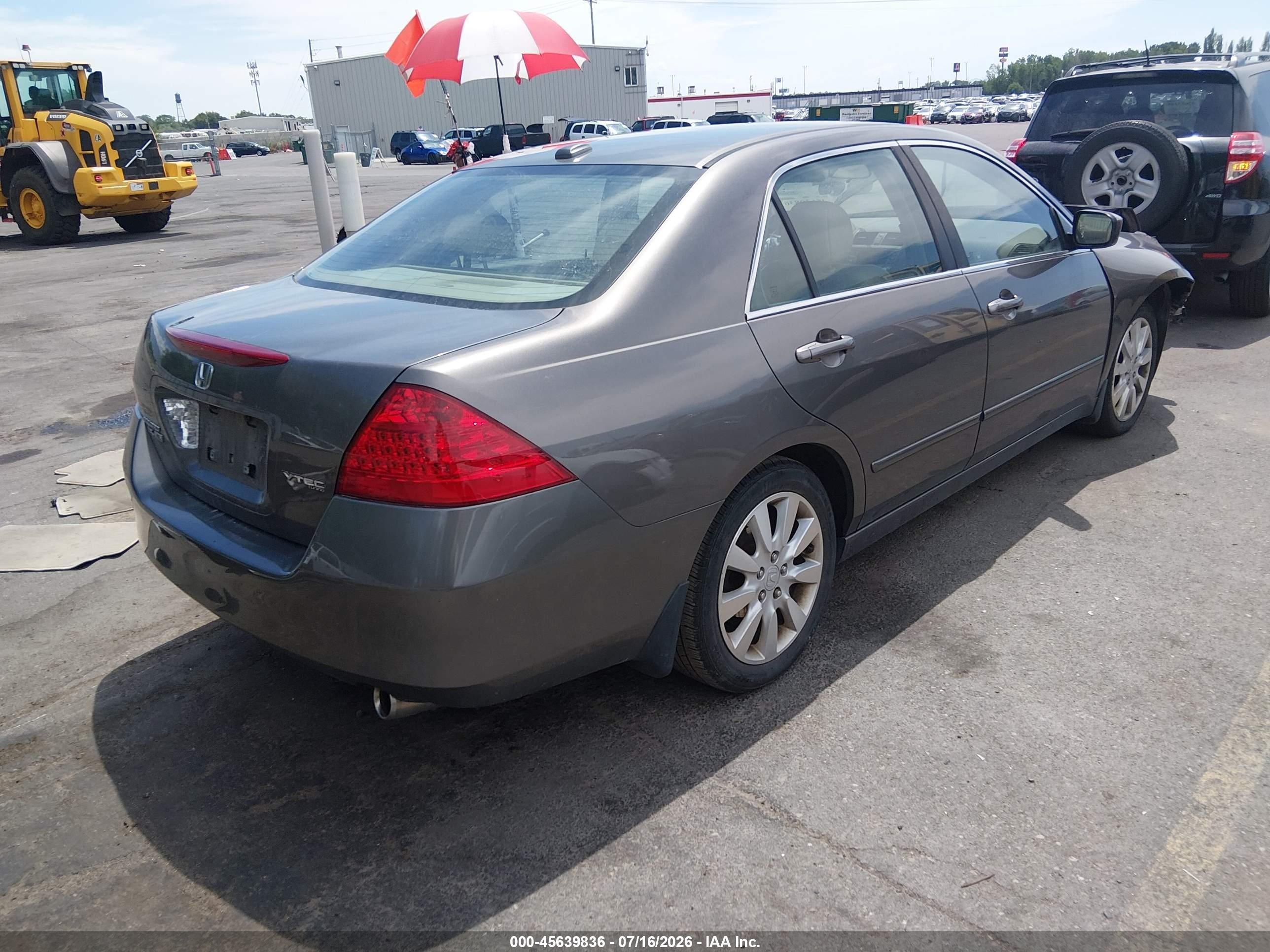 2006 Honda Accord 3.0 Ex Silver vin: 1HGCM66526A015482