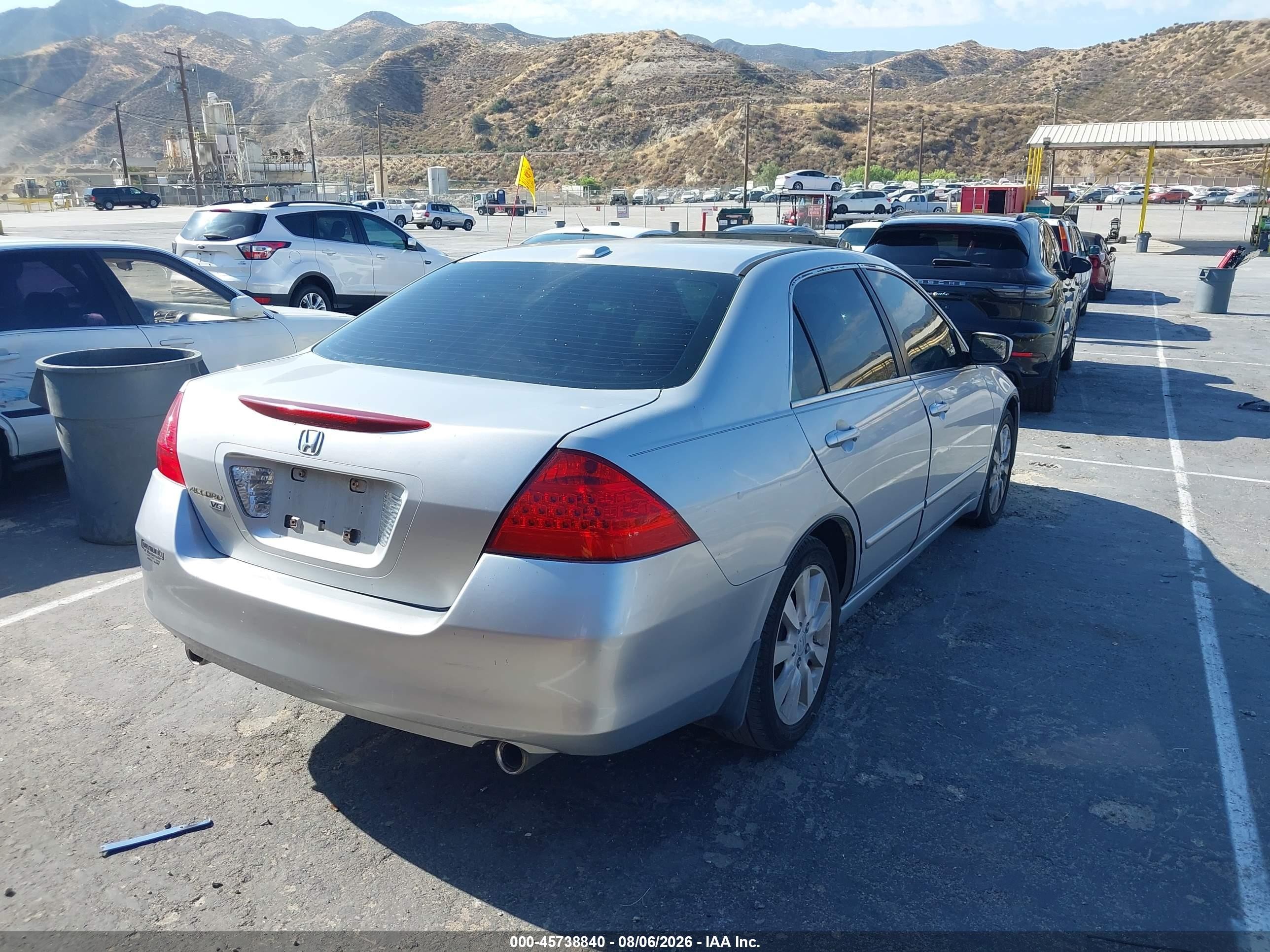 2006 Honda Accord 3.0 Ex Silver vin: 1HGCM66526A017572