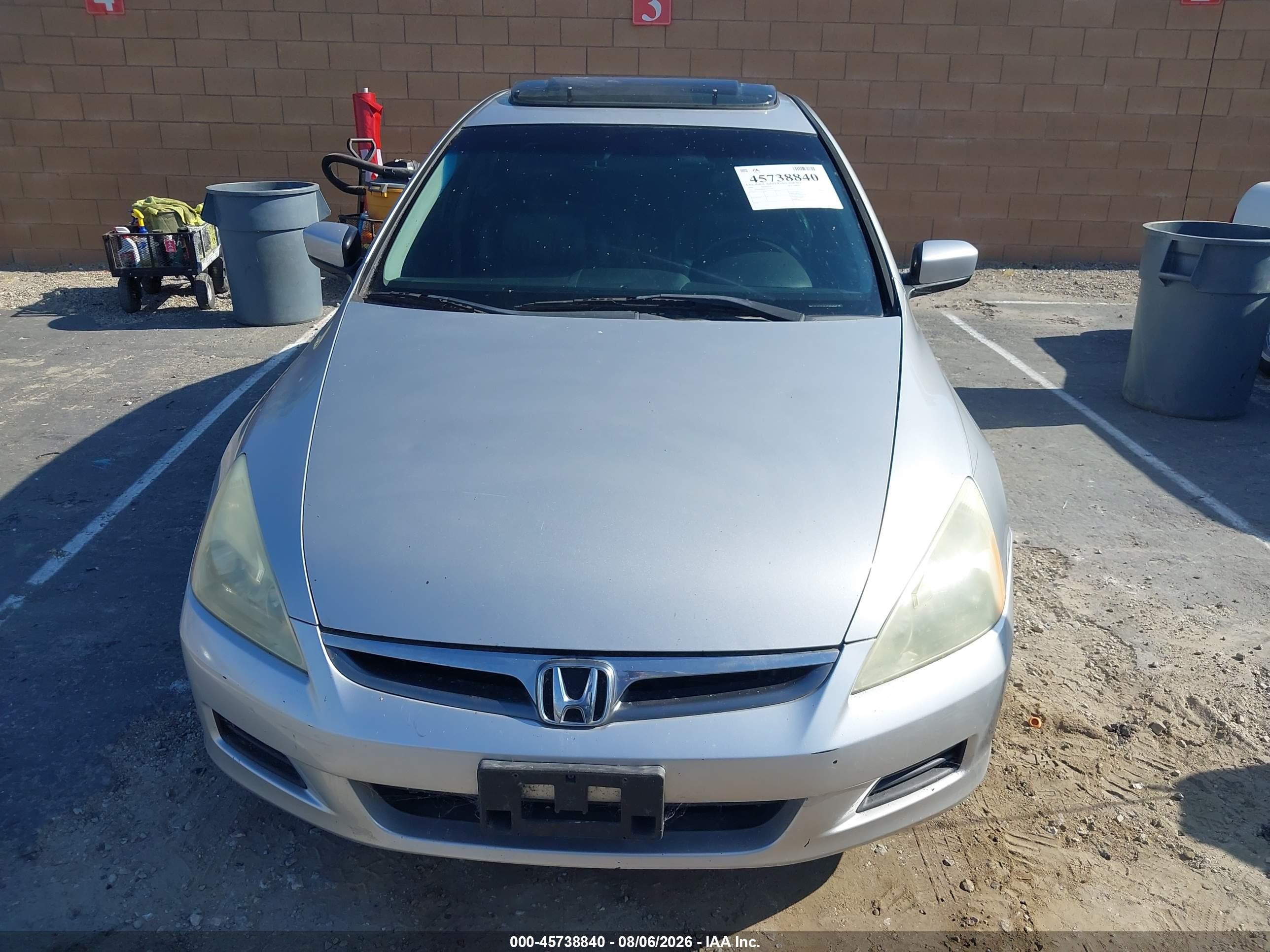 2006 Honda Accord 3.0 Ex Silver vin: 1HGCM66526A017572
