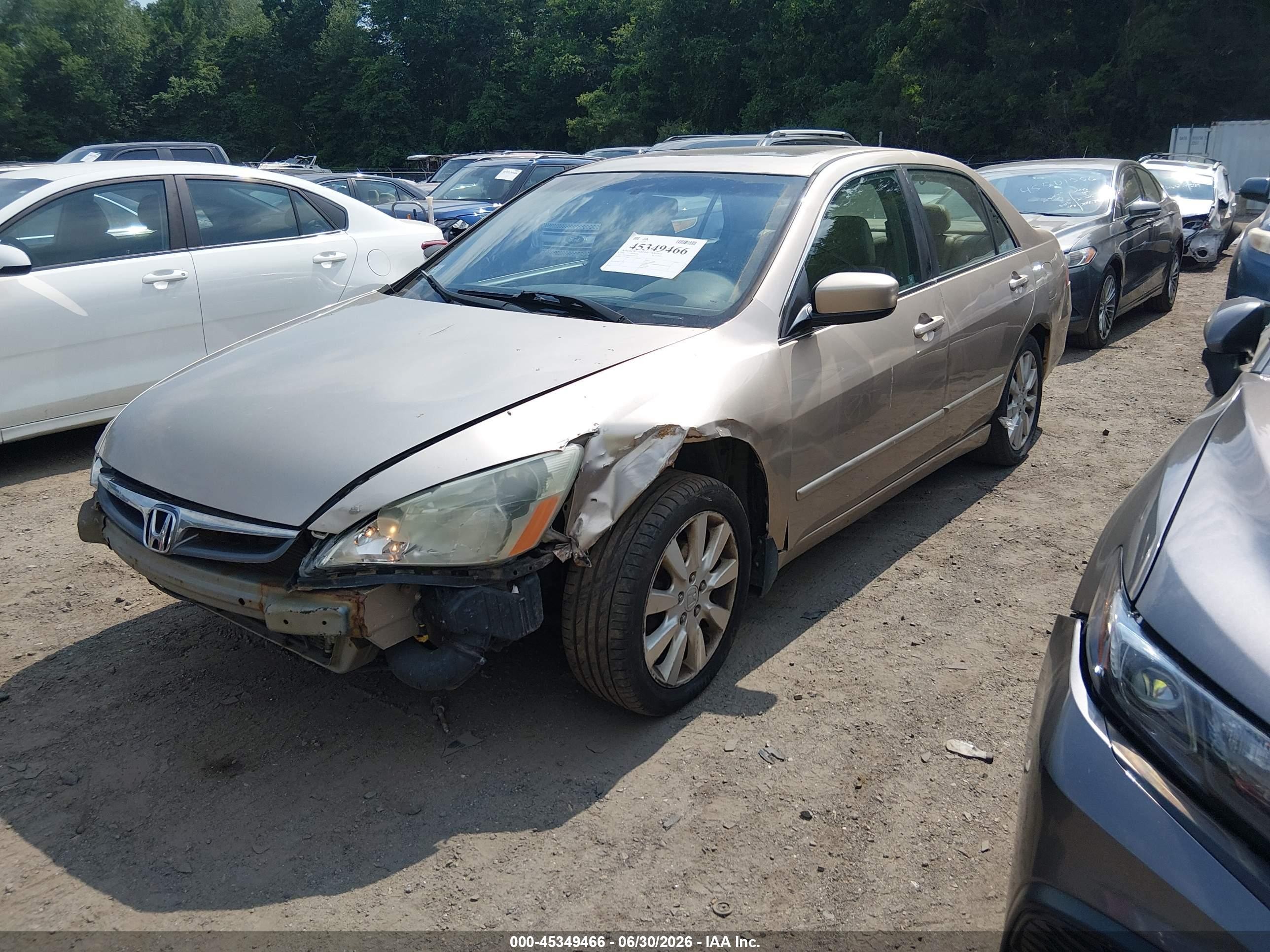 2006 Honda Accord 3.0 Ex Gold vin: 1HGCM66526A032430