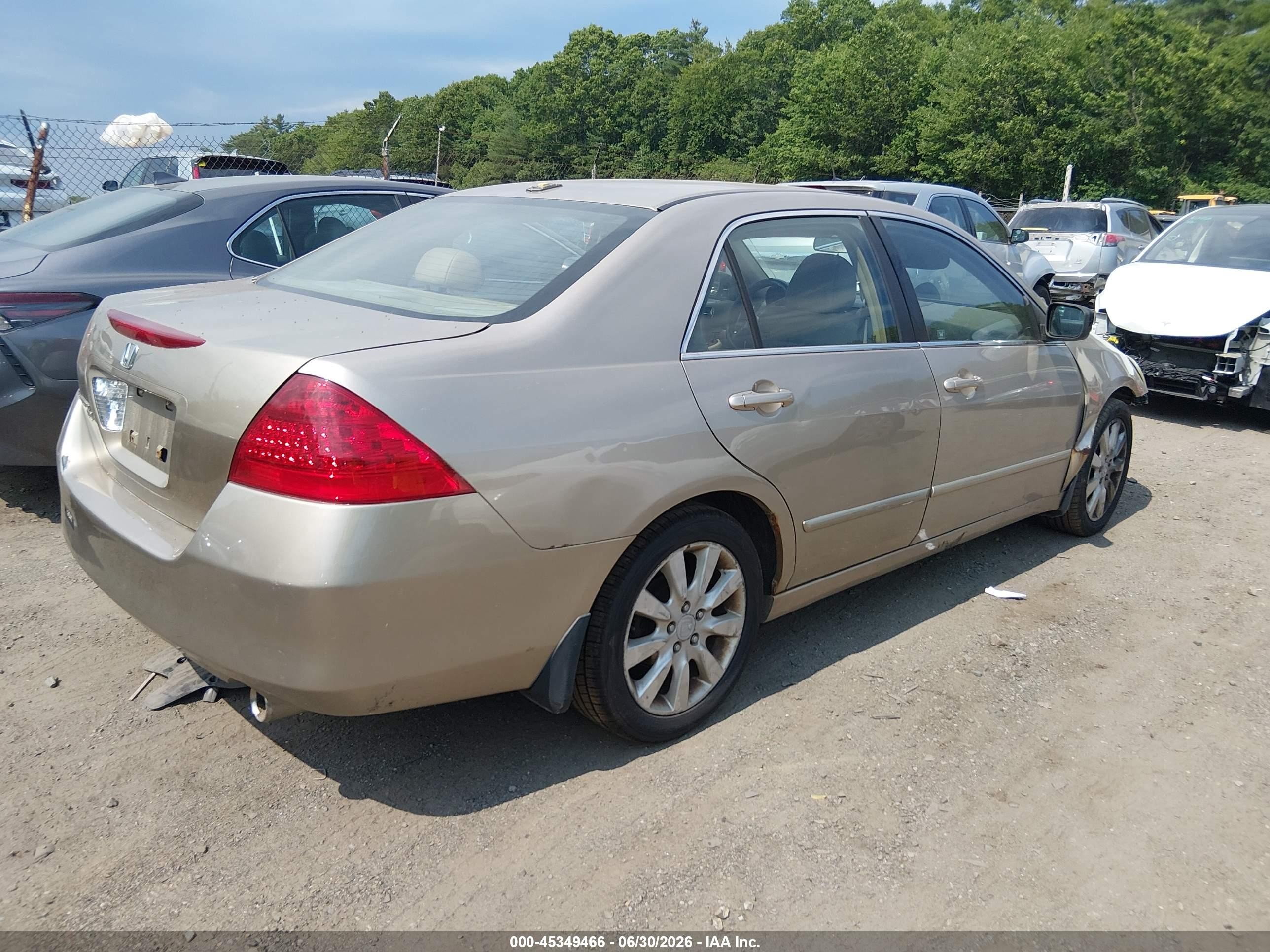 2006 Honda Accord 3.0 Ex Gold vin: 1HGCM66526A032430
