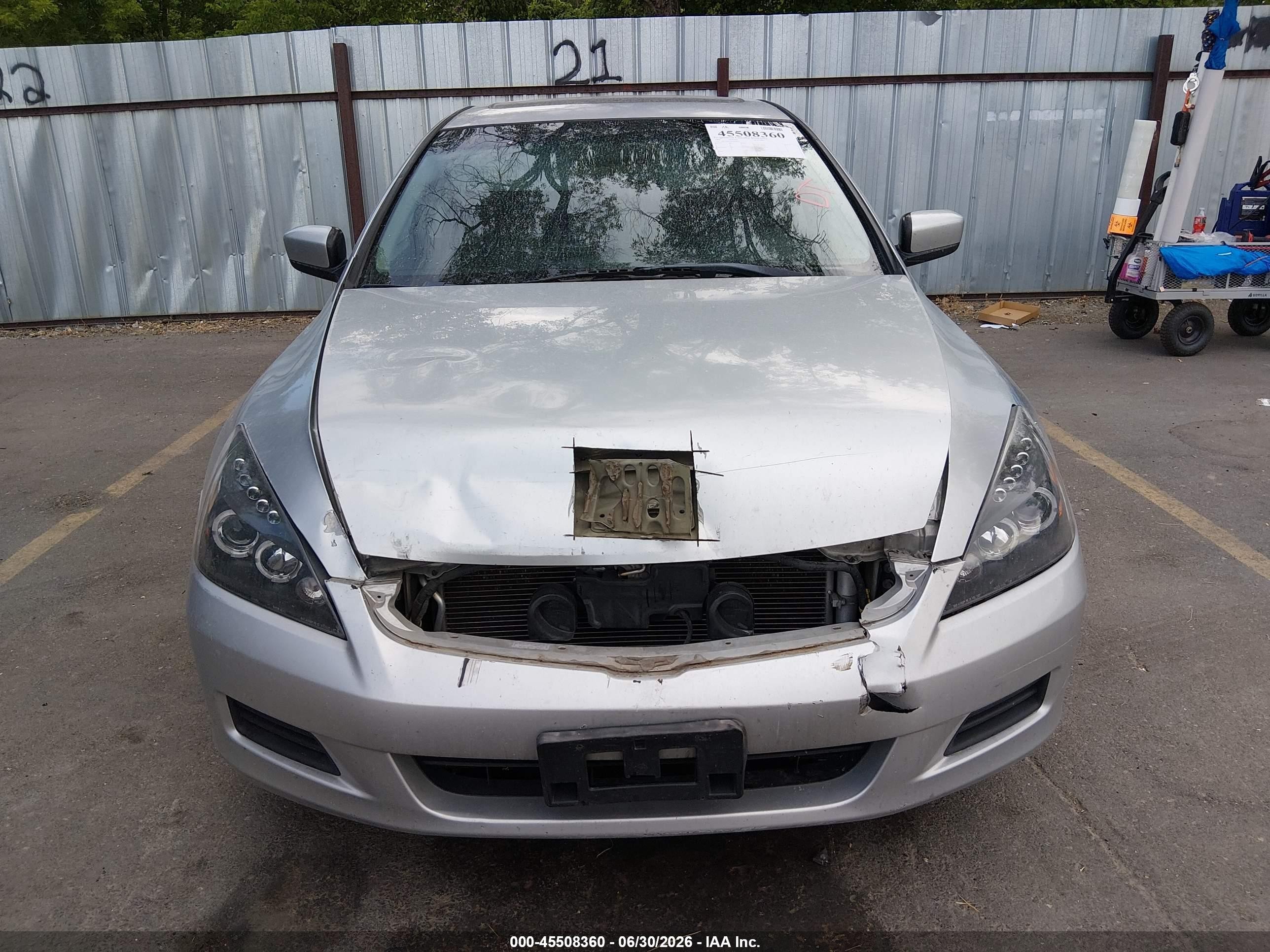 2006 Honda Accord 3.0 Ex Silver vin: 1HGCM66526A036025
