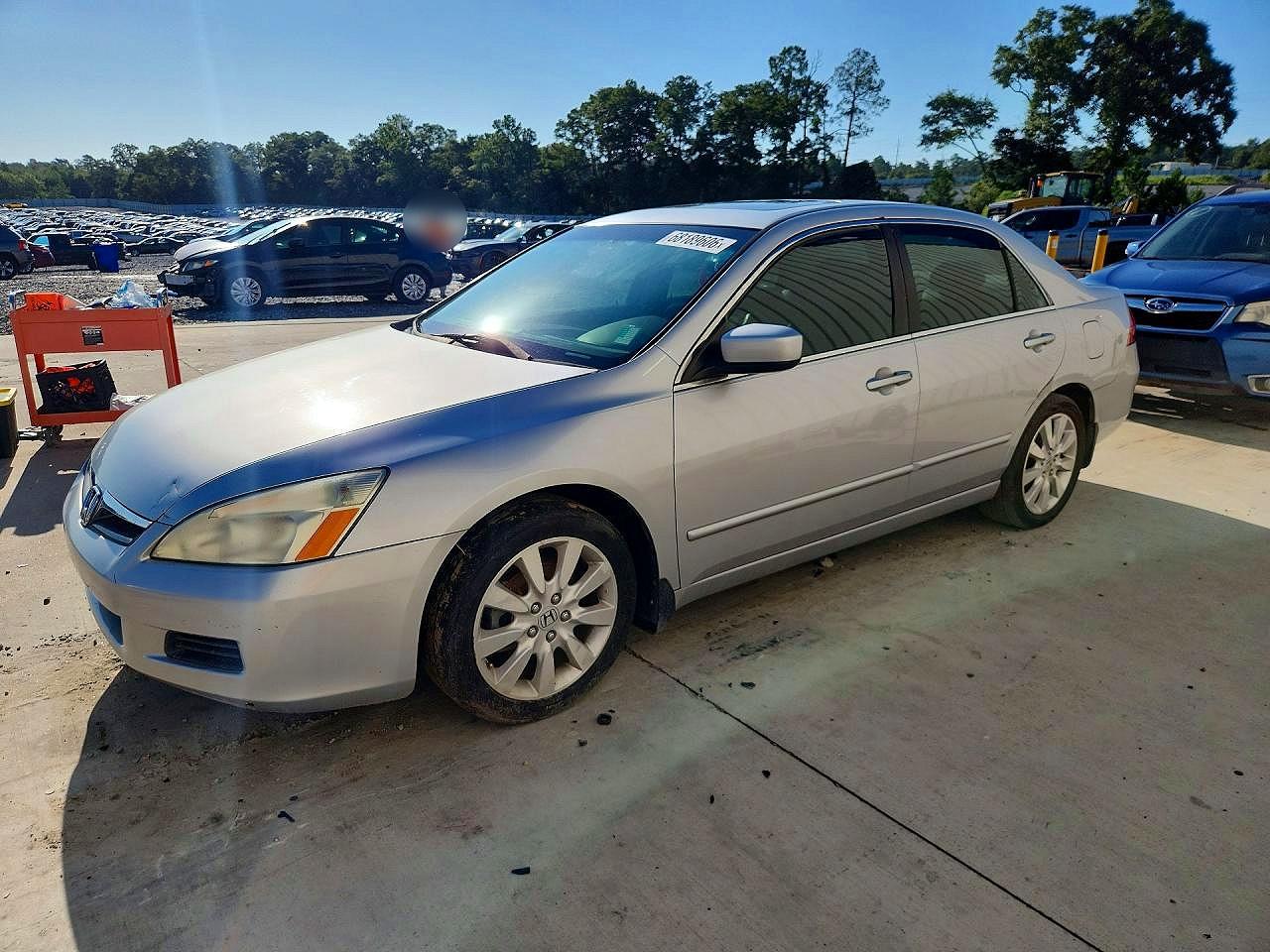 2007 Honda Accord Ex Silver vin: 1HGCM66527A021655
