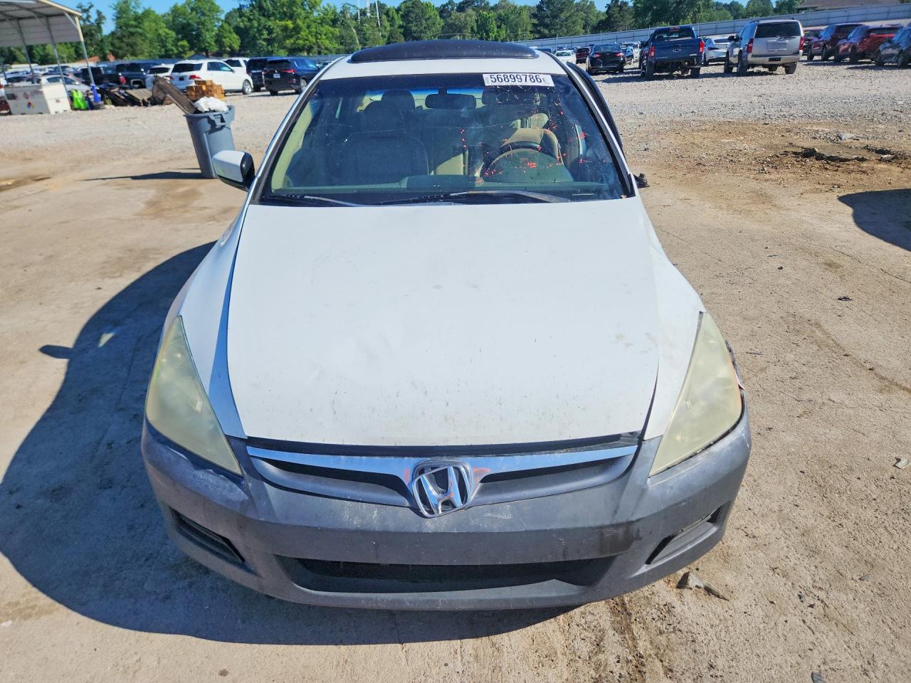 2007 Honda Accord Ex White vin: 1HGCM66527A027844