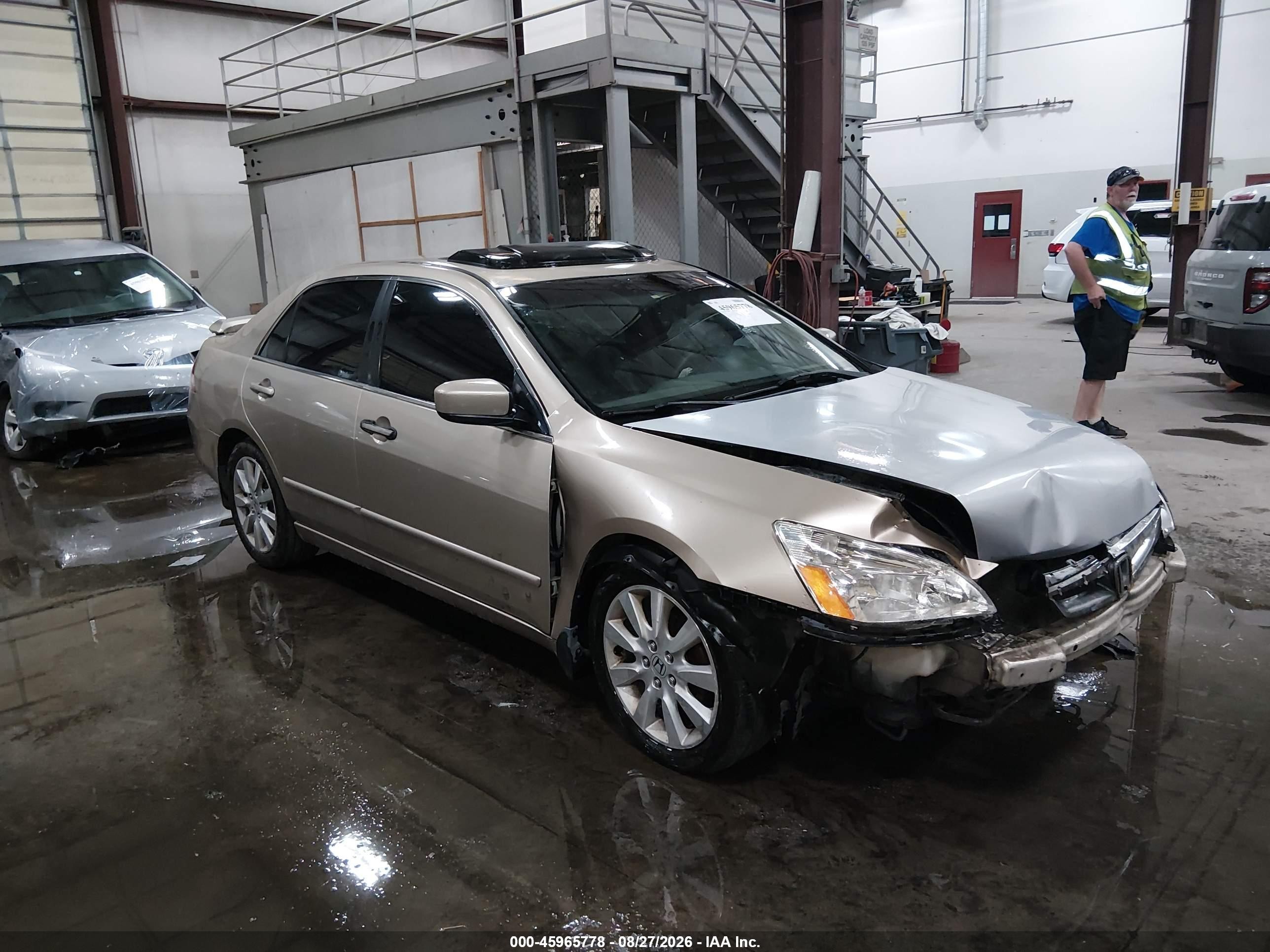 2007 Honda Accord 3.0 Ex Gold vin: 1HGCM66527A082570