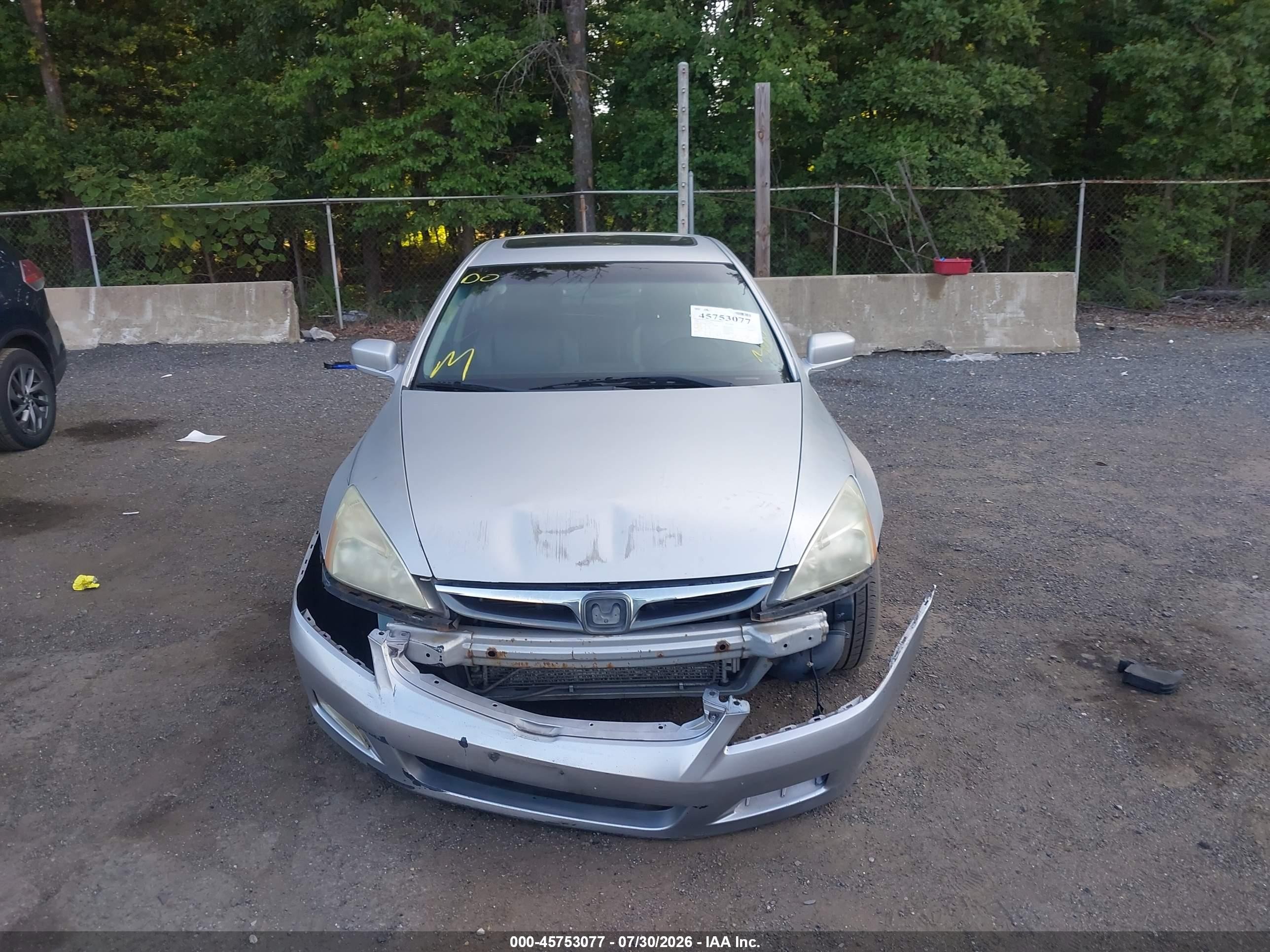 2007 Honda Accord 3.0 Ex Silver vin: 1HGCM66527A095478