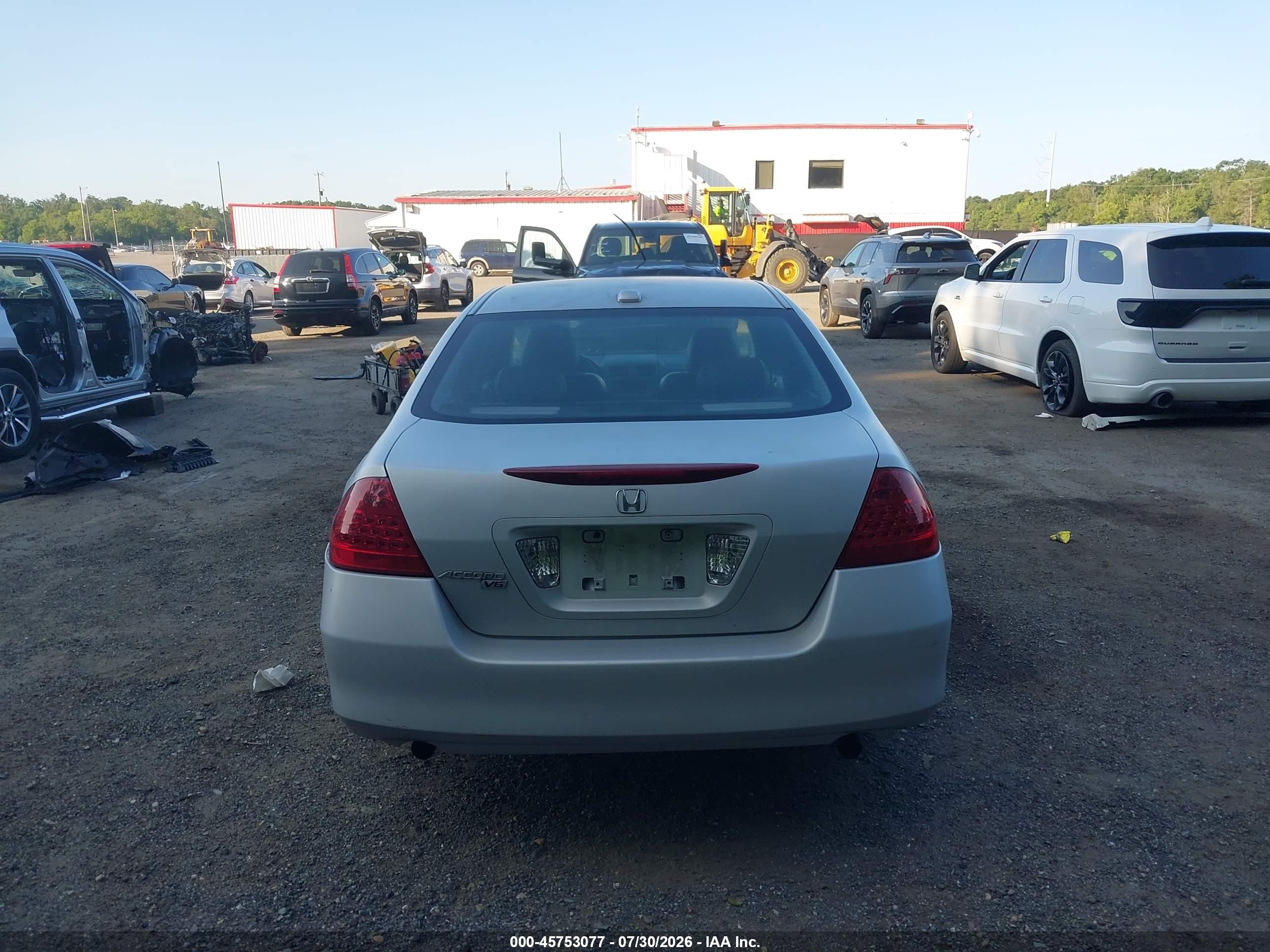 2007 Honda Accord 3.0 Ex Silver vin: 1HGCM66527A095478