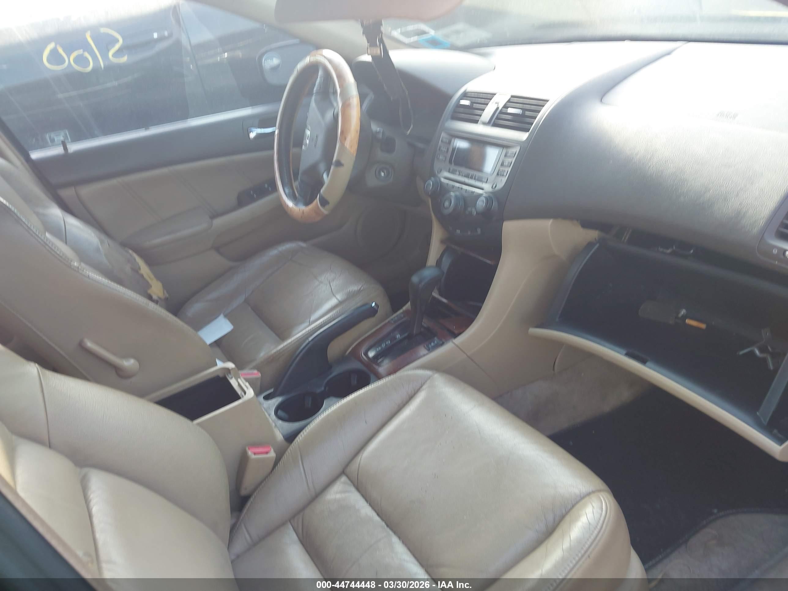 2007 Honda Accord 3.0 Ex Серый vin: 1HGCM66527A097697