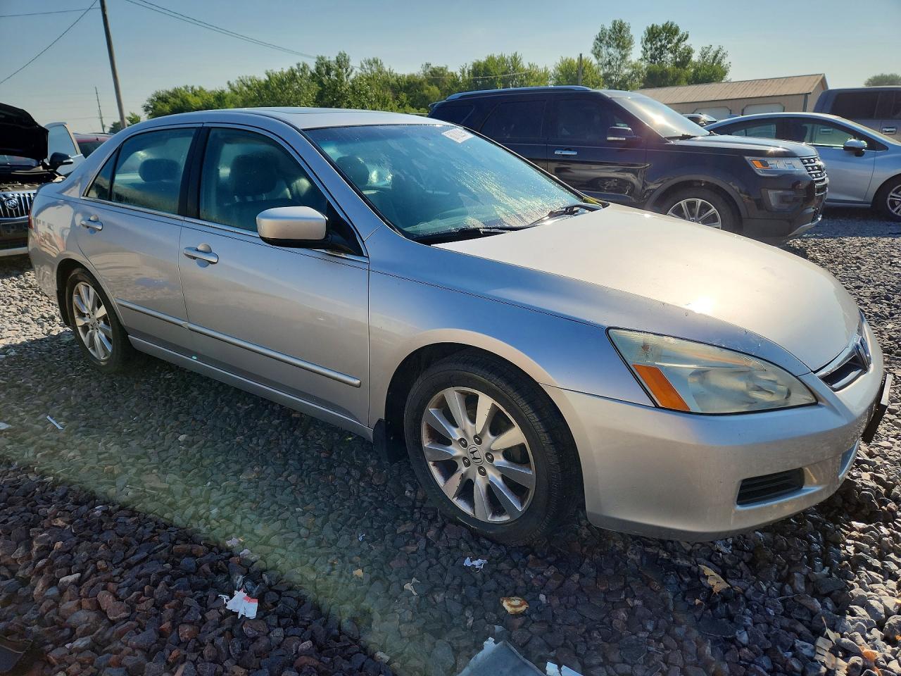2007 Honda Accord Ex Silver vin: 1HGCM66527A099305
