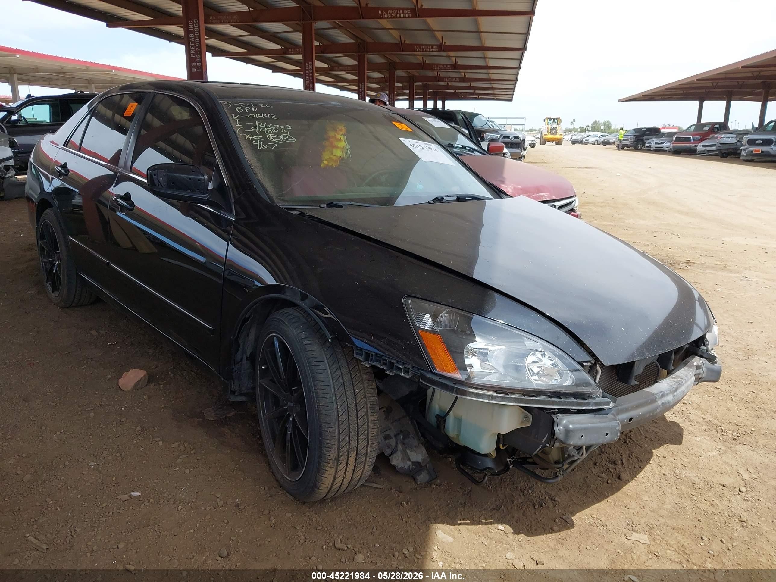 2007 Honda Accord 3.0 Ex Black vin: 1HGCM66527A101442