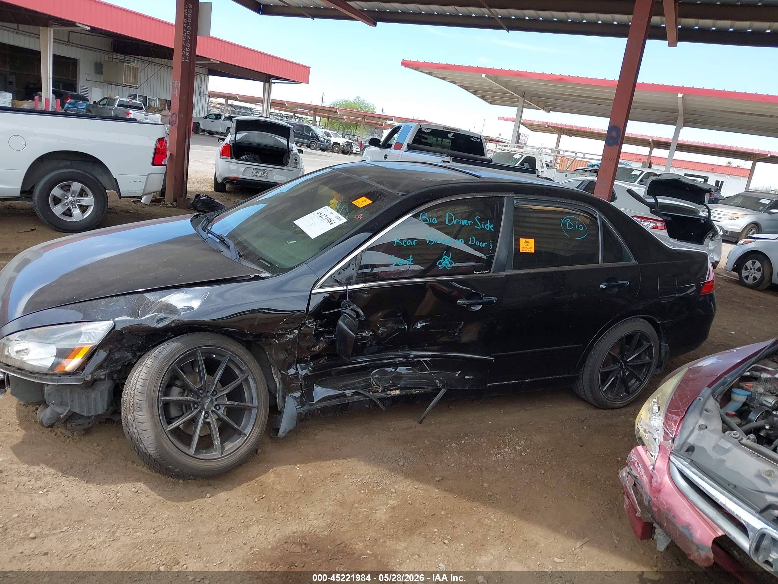 2007 Honda Accord 3.0 Ex Black vin: 1HGCM66527A101442