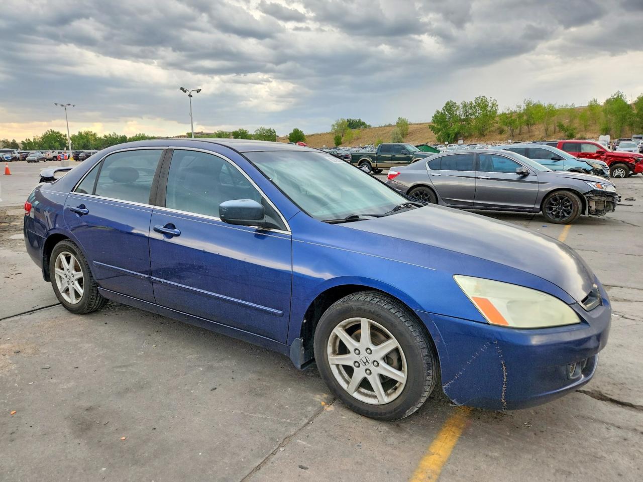2003 Honda Accord Ex Blue vin: 1HGCM66533A023456