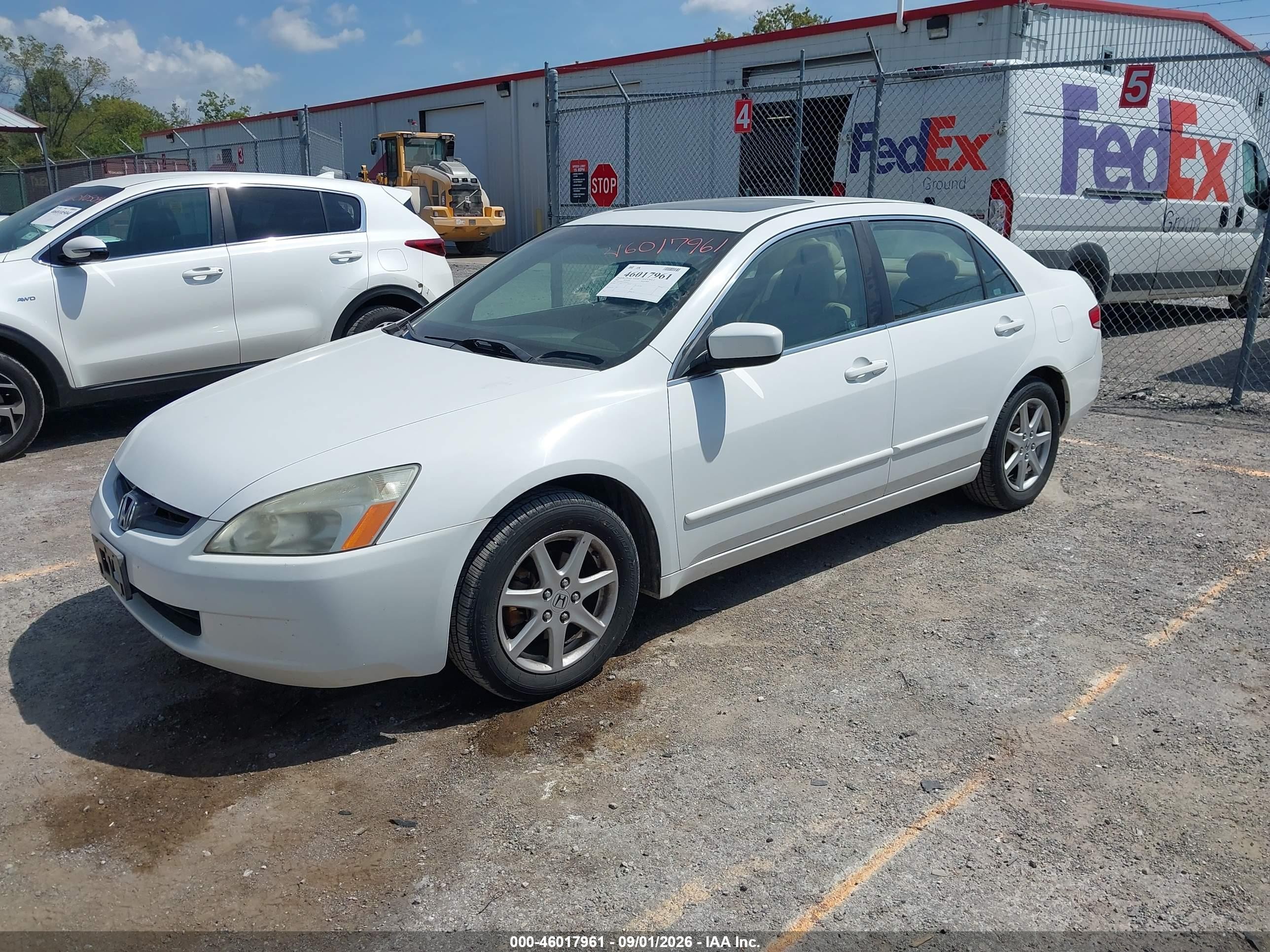 2003 Honda Accord 3.0 Ex White vin: 1HGCM66533A044677