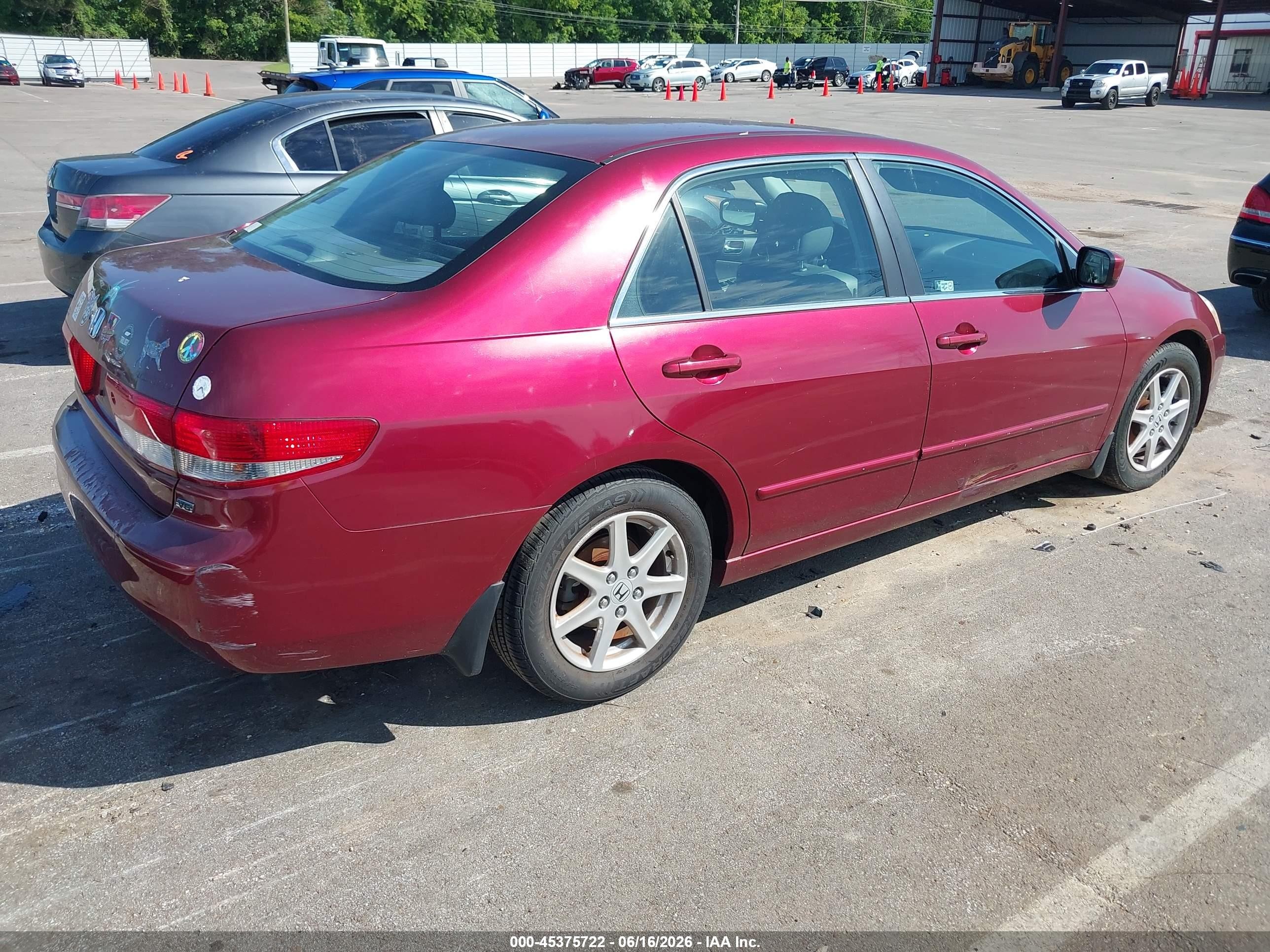 2003 Honda Accord 3.0 Ex Красный vin: 1HGCM66533A093099