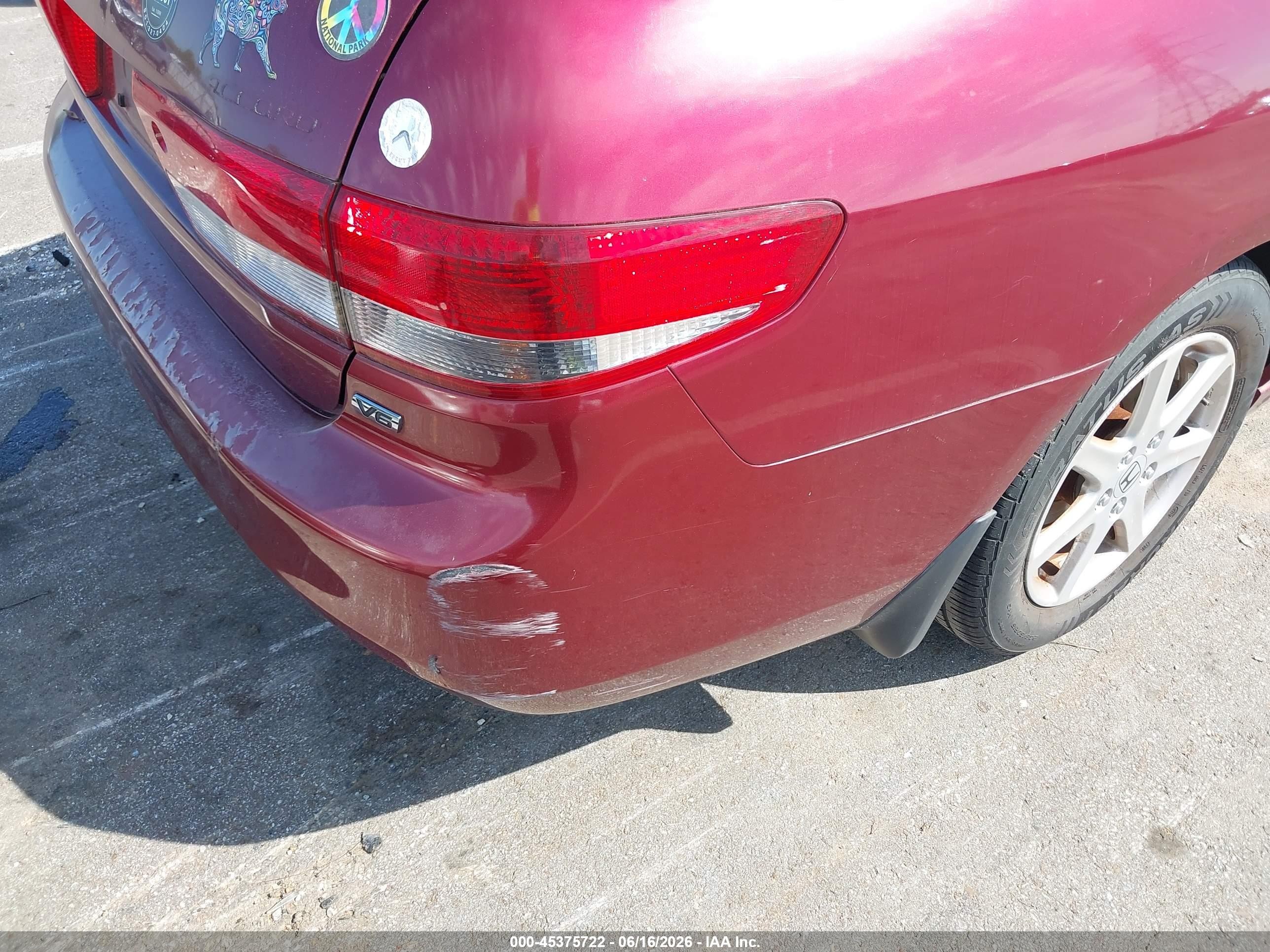 2003 Honda Accord 3.0 Ex Красный vin: 1HGCM66533A093099