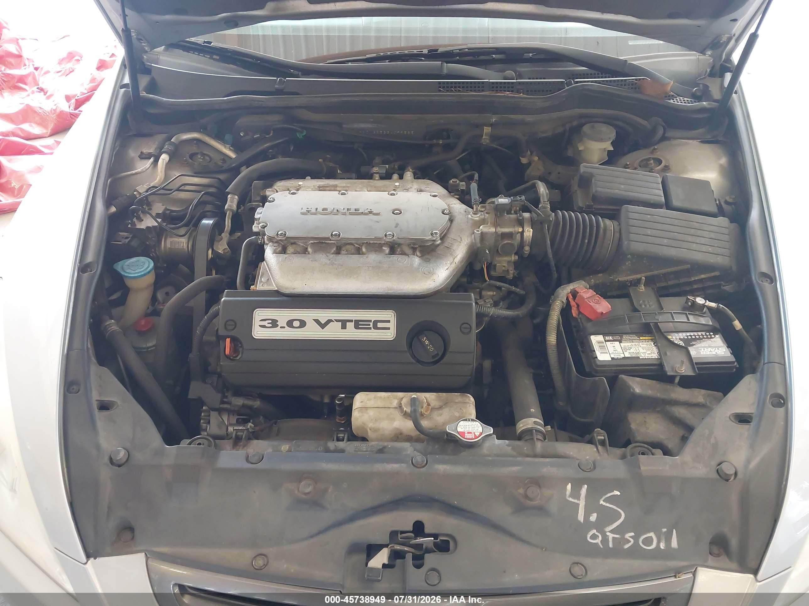 2003 Honda Accord 3.0 Ex Silver vin: 1HGCM66533A099565