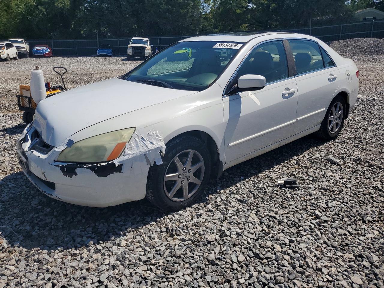 2004 Honda Accord Ex White vin: 1HGCM66534A002804