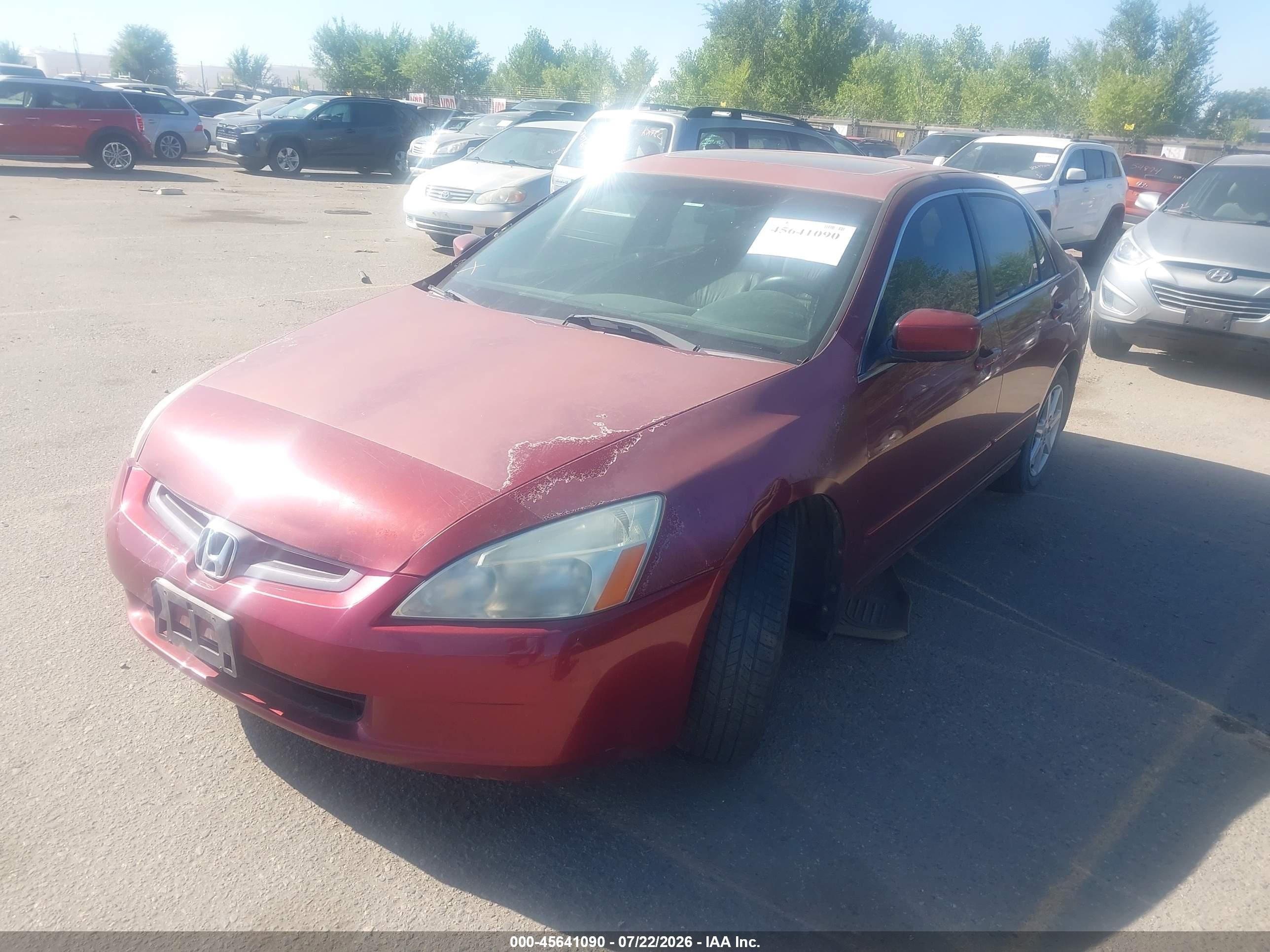 2004 Honda Accord 3.0 Ex Red vin: 1HGCM66534A025564