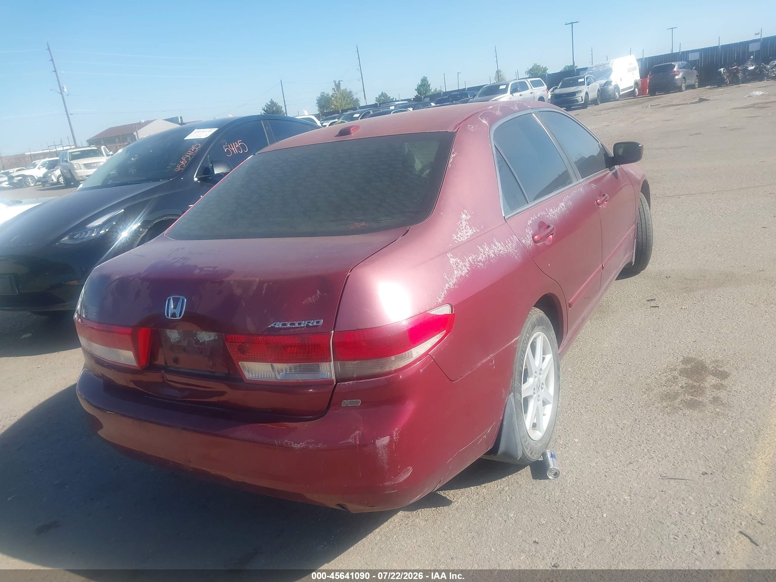 2004 Honda Accord 3.0 Ex Red vin: 1HGCM66534A025564