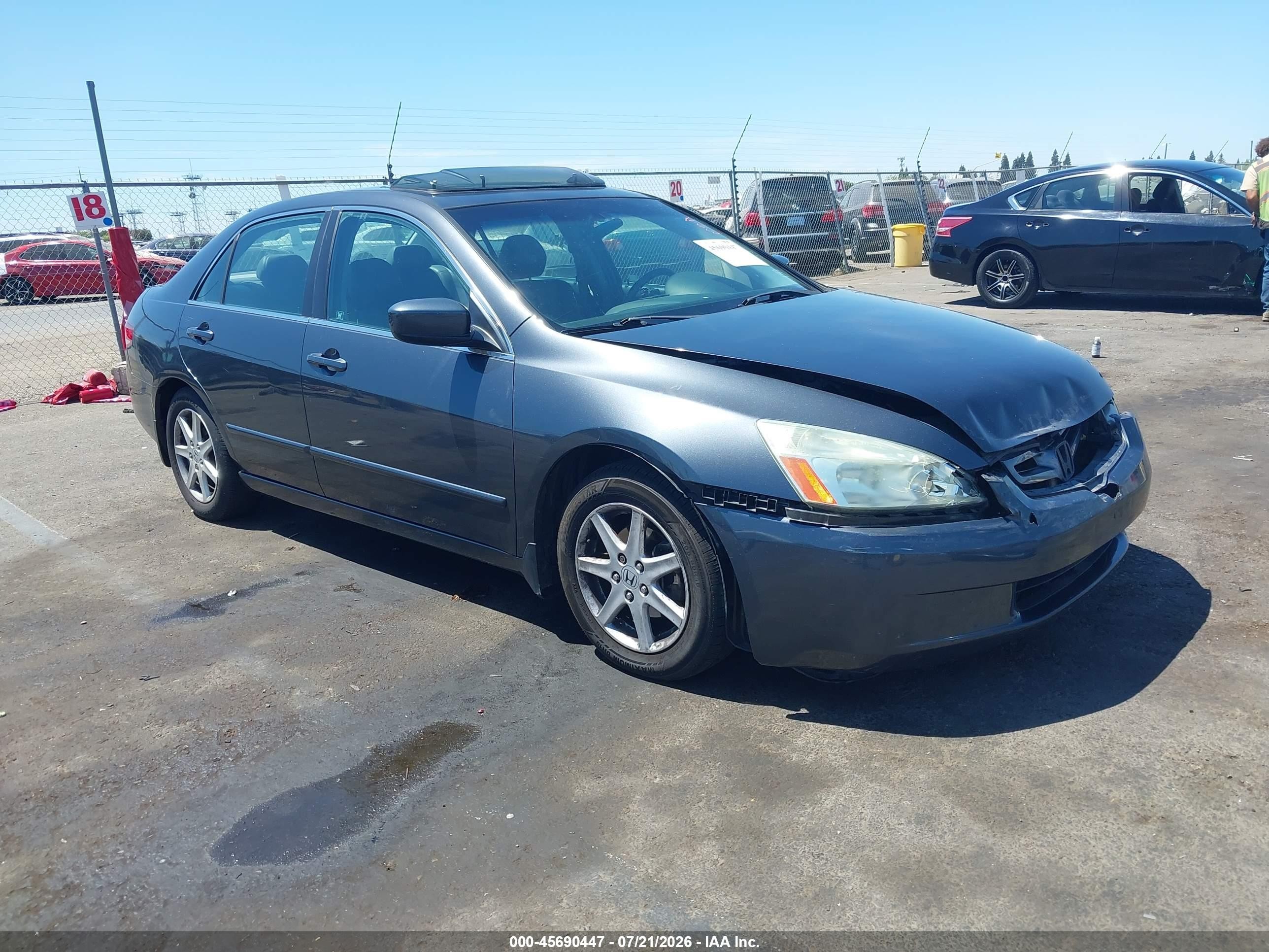 2004 Honda Accord 3.0 Ex Gray vin: 1HGCM66534A075350