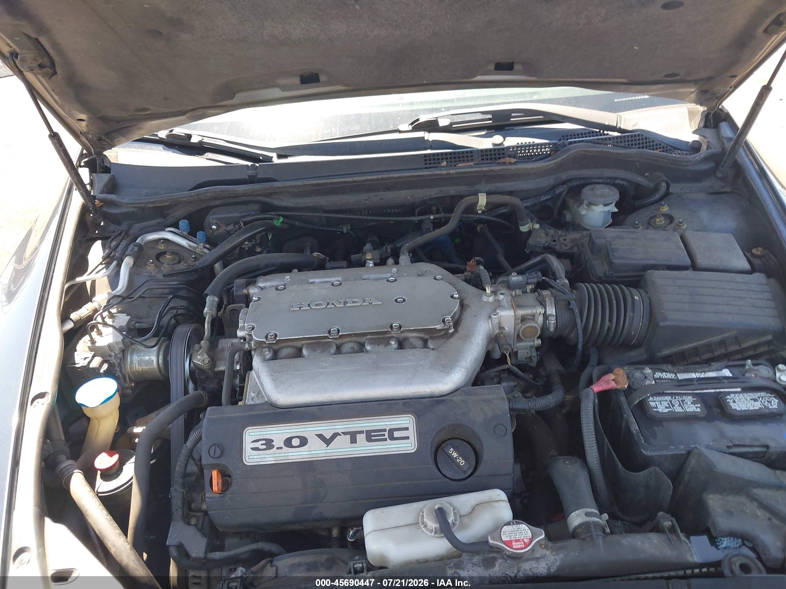 2004 Honda Accord 3.0 Ex Gray vin: 1HGCM66534A075350