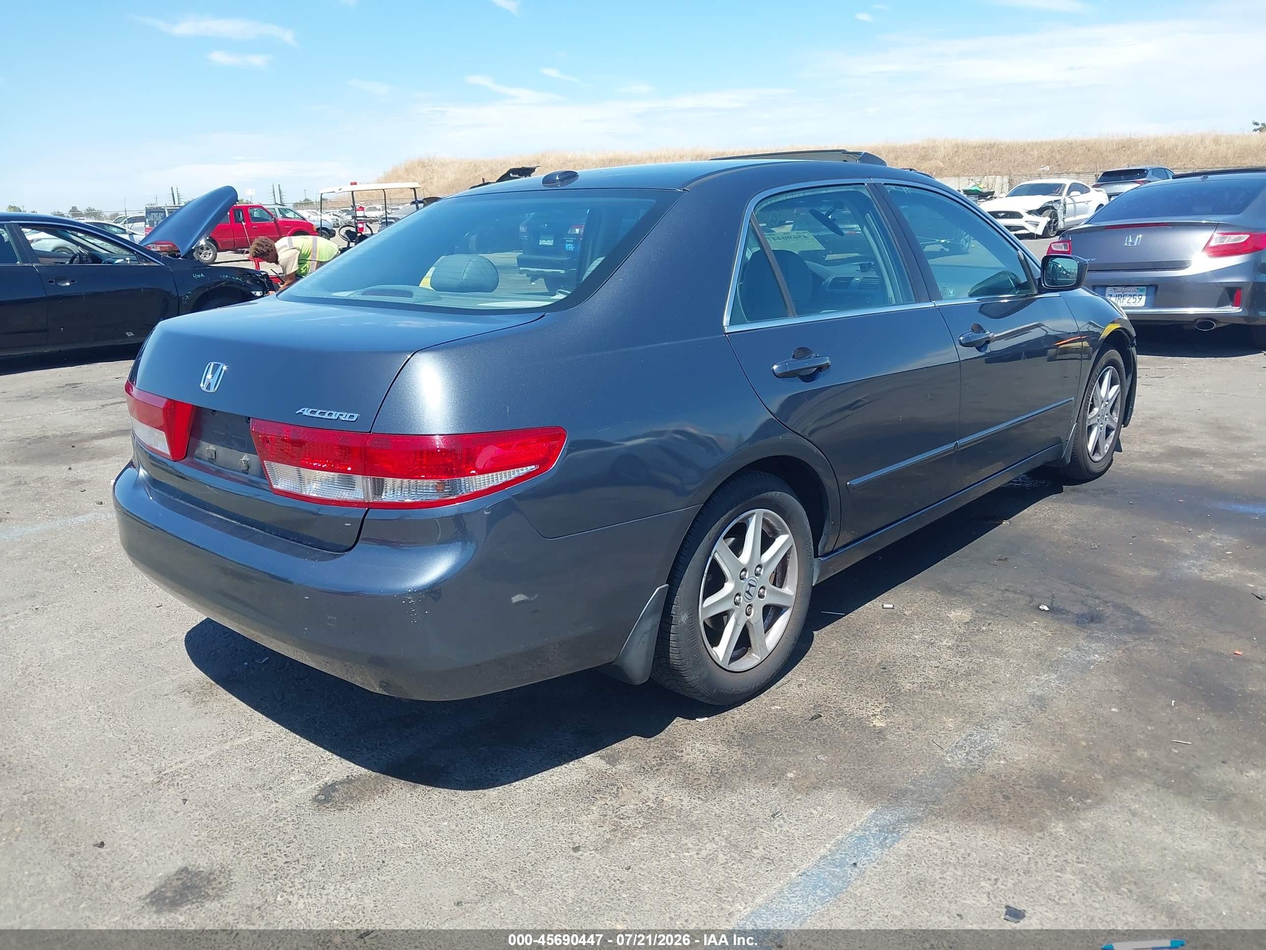 2004 Honda Accord 3.0 Ex Gray vin: 1HGCM66534A075350