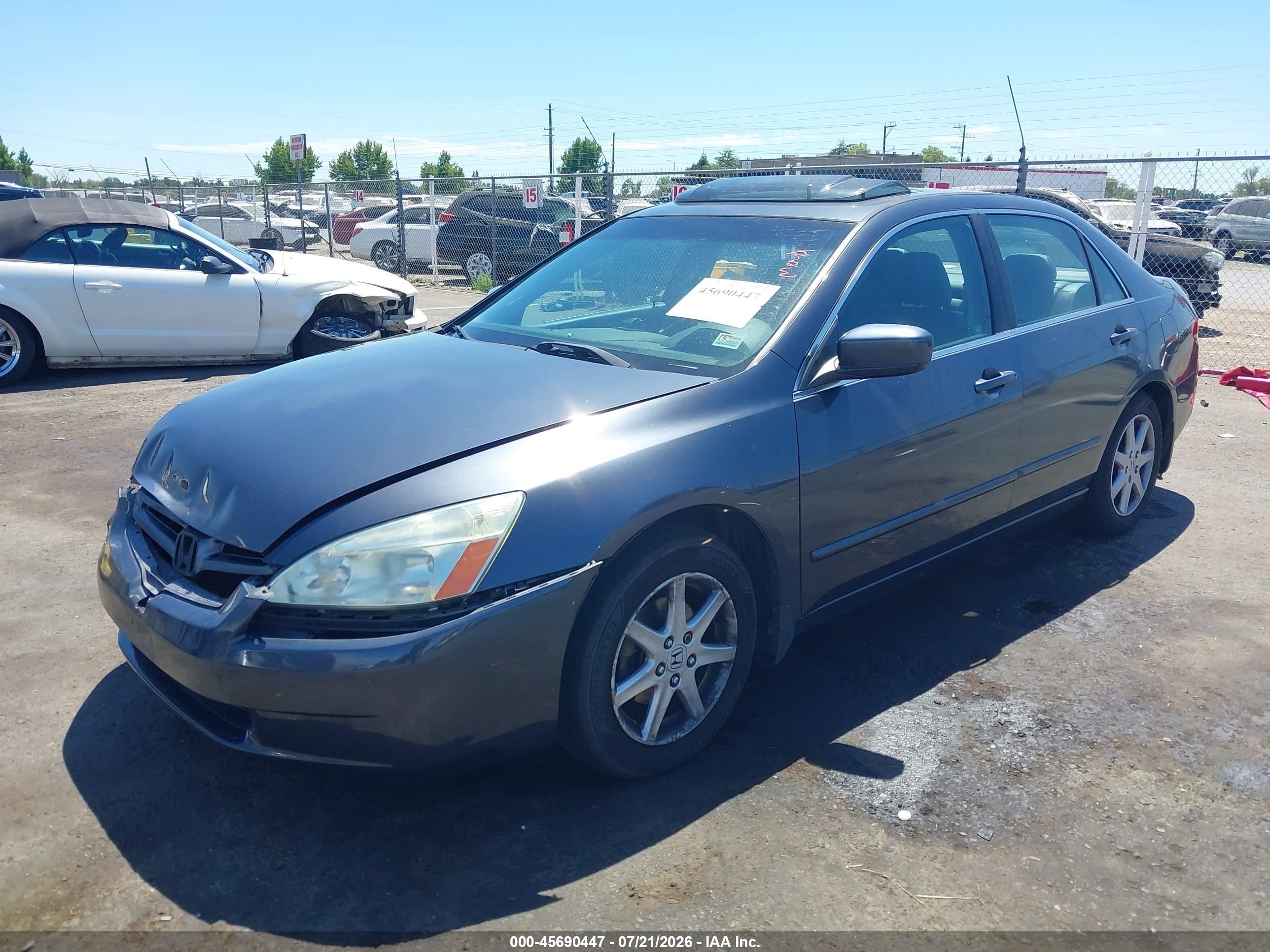2004 Honda Accord 3.0 Ex Gray vin: 1HGCM66534A075350