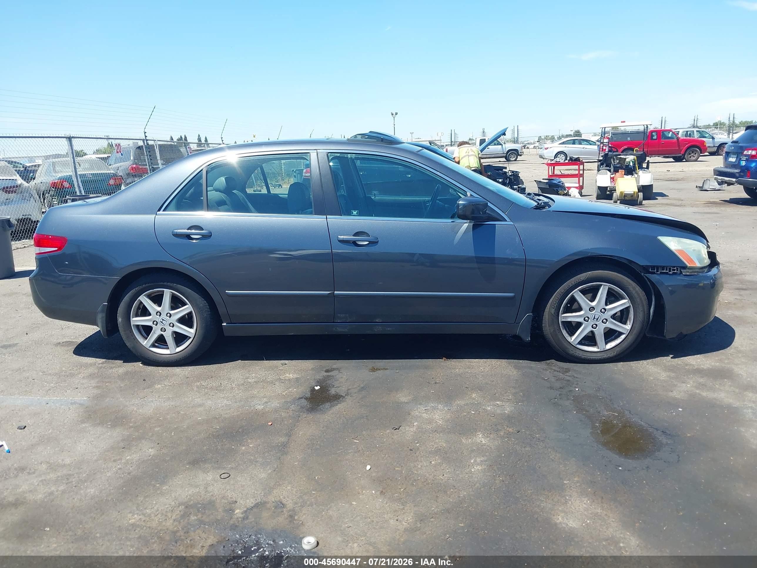 2004 Honda Accord 3.0 Ex Gray vin: 1HGCM66534A075350