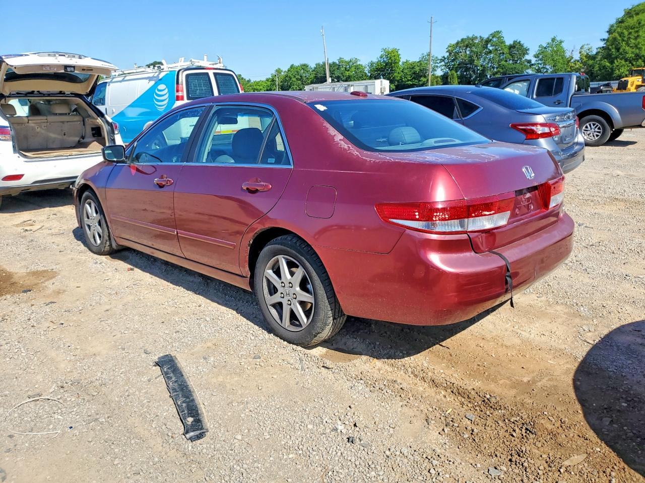2004 Honda Accord Ex Burgundy vin: 1HGCM66534A086705