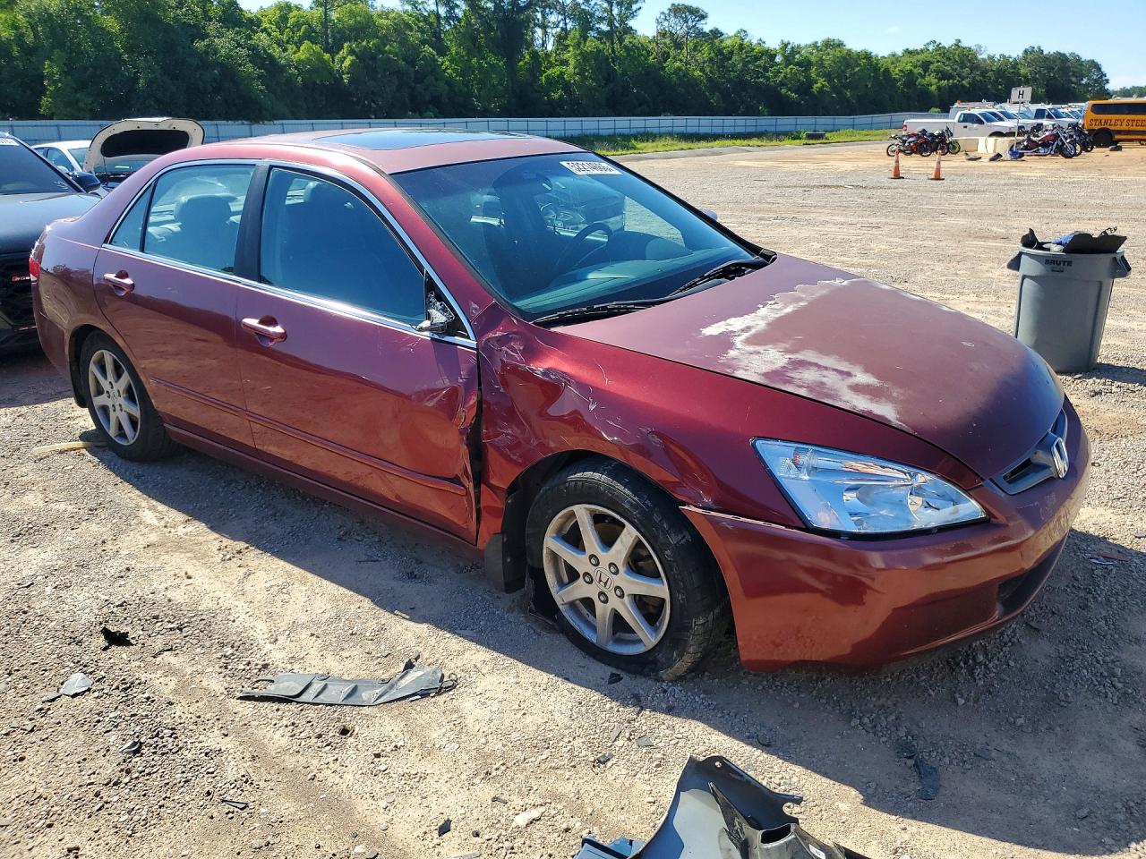 2004 Honda Accord Ex Burgundy vin: 1HGCM66534A086705