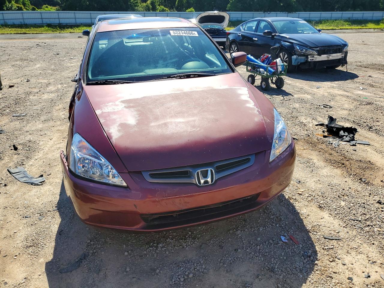 2004 Honda Accord Ex Burgundy vin: 1HGCM66534A086705