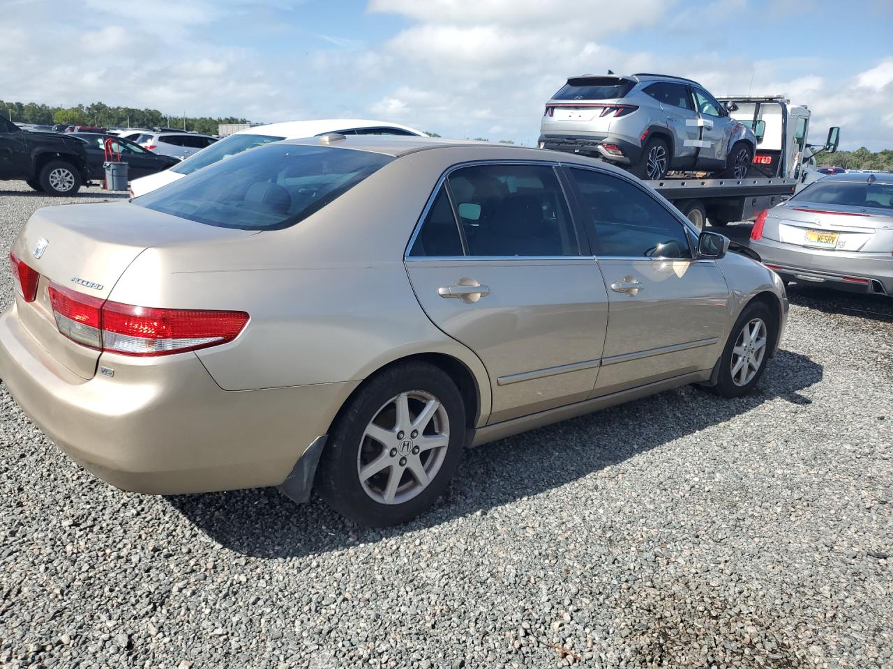 2004 Honda Accord Ex Beige vin: 1HGCM66534A097946