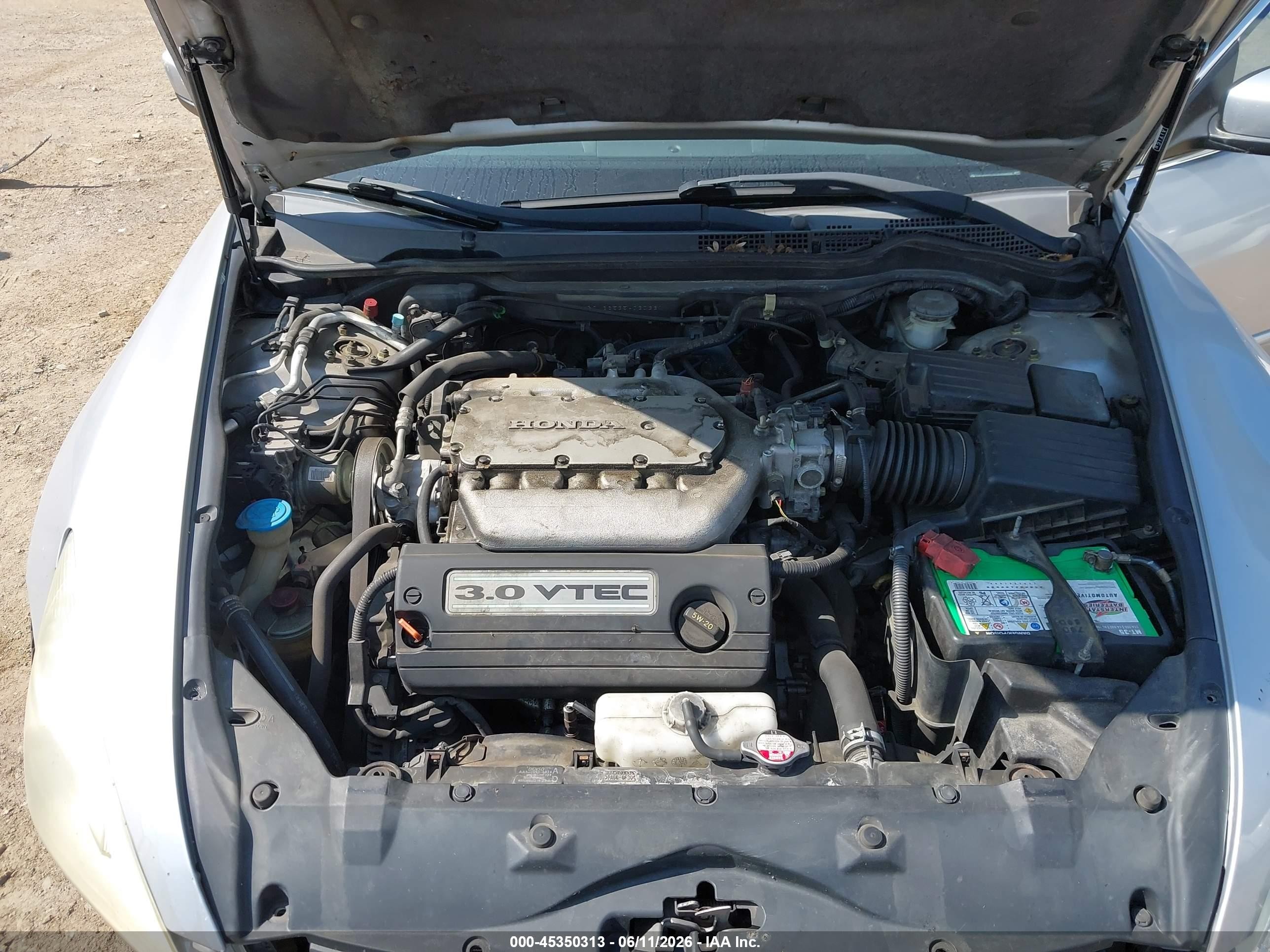 2005 Honda Accord 3.0 Ex Silver vin: 1HGCM66535A030331