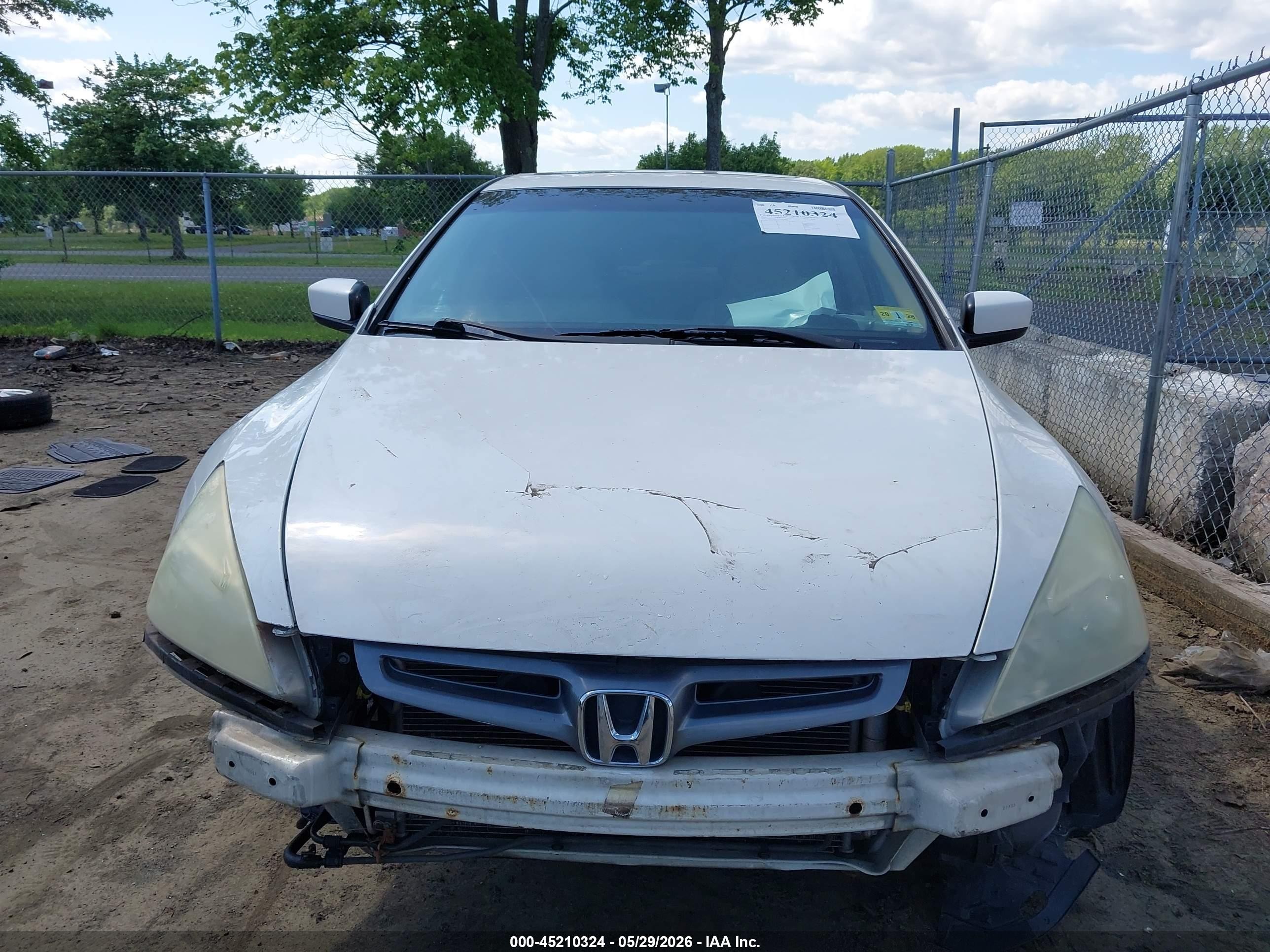2005 Honda Accord 3.0 Ex Белый vin: 1HGCM66535A060736