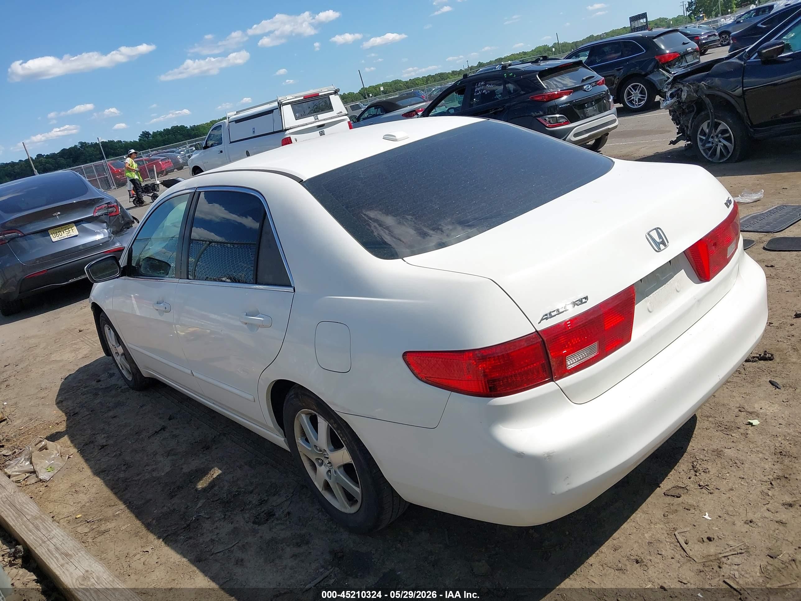 2005 Honda Accord 3.0 Ex Белый vin: 1HGCM66535A060736