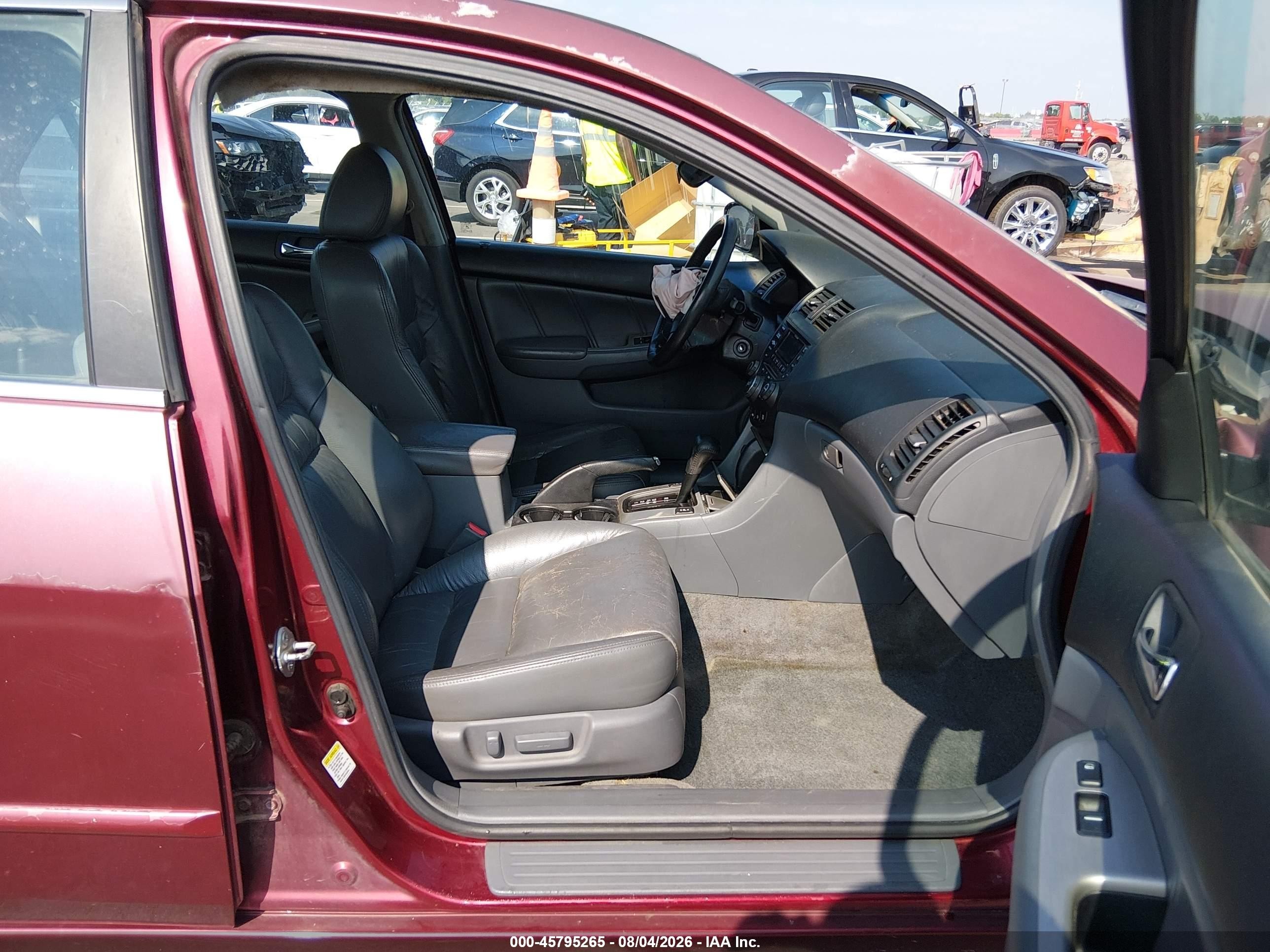 2005 Honda Accord 3.0 Ex Red vin: 1HGCM66535A066598