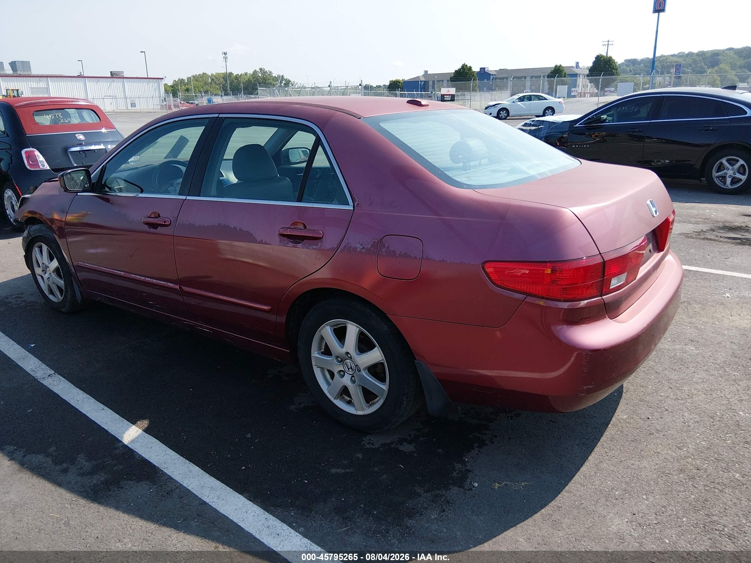 2005 Honda Accord 3.0 Ex Red vin: 1HGCM66535A066598