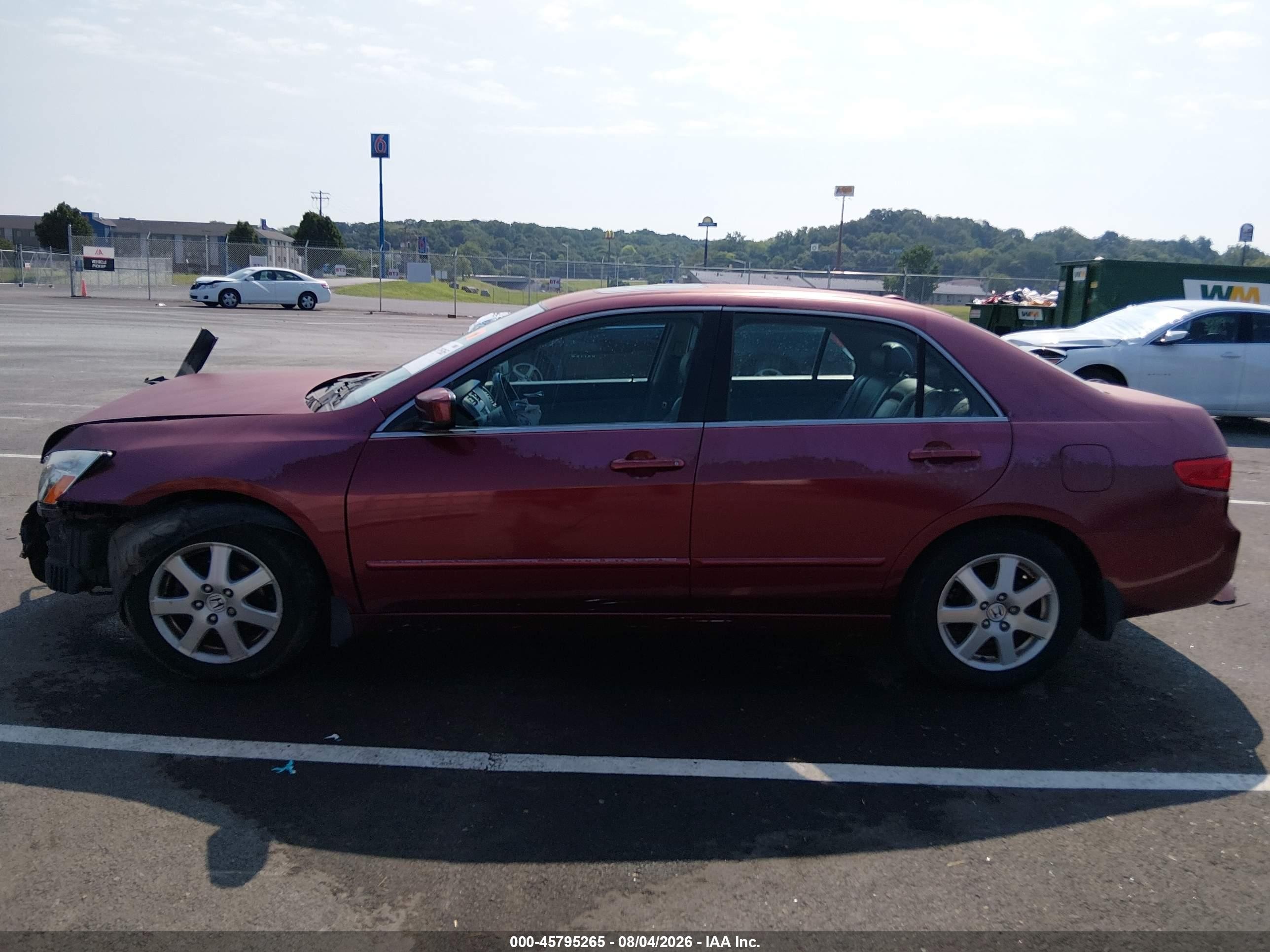 2005 Honda Accord 3.0 Ex Red vin: 1HGCM66535A066598