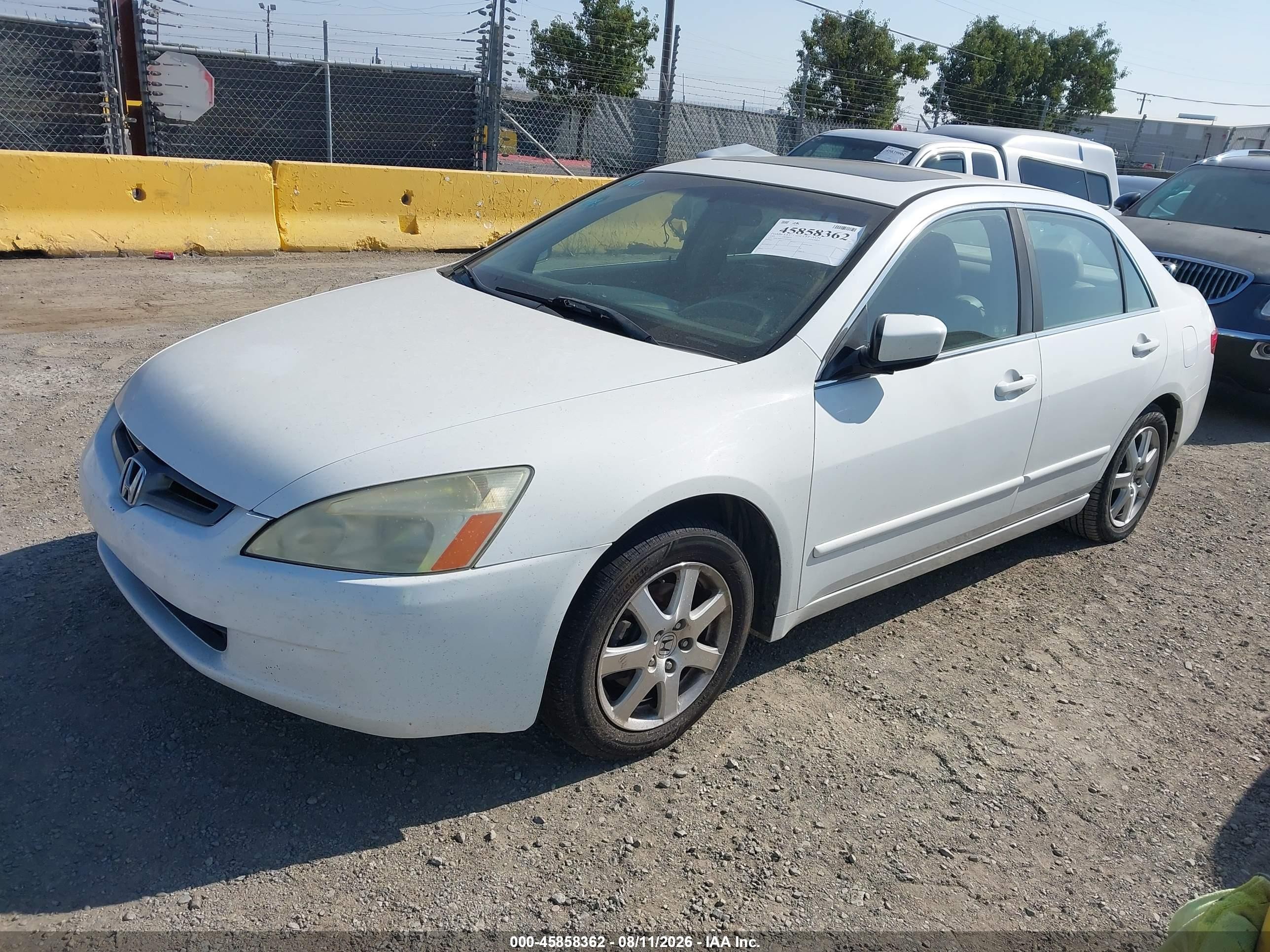2005 Honda Accord 3.0 Ex White vin: 1HGCM66535A072451