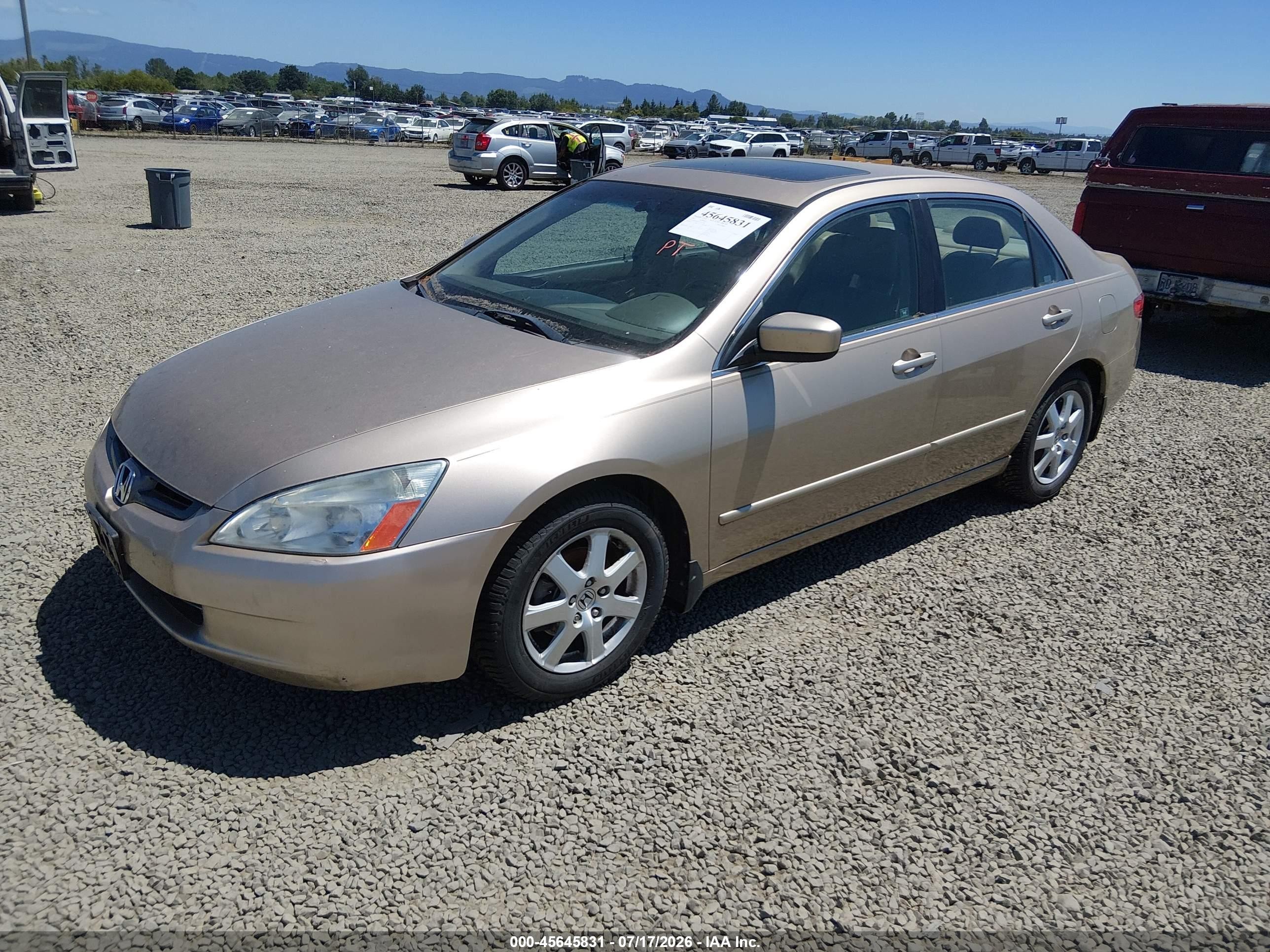 2005 Honda Accord 3.0 Ex Tan vin: 1HGCM66535A075205