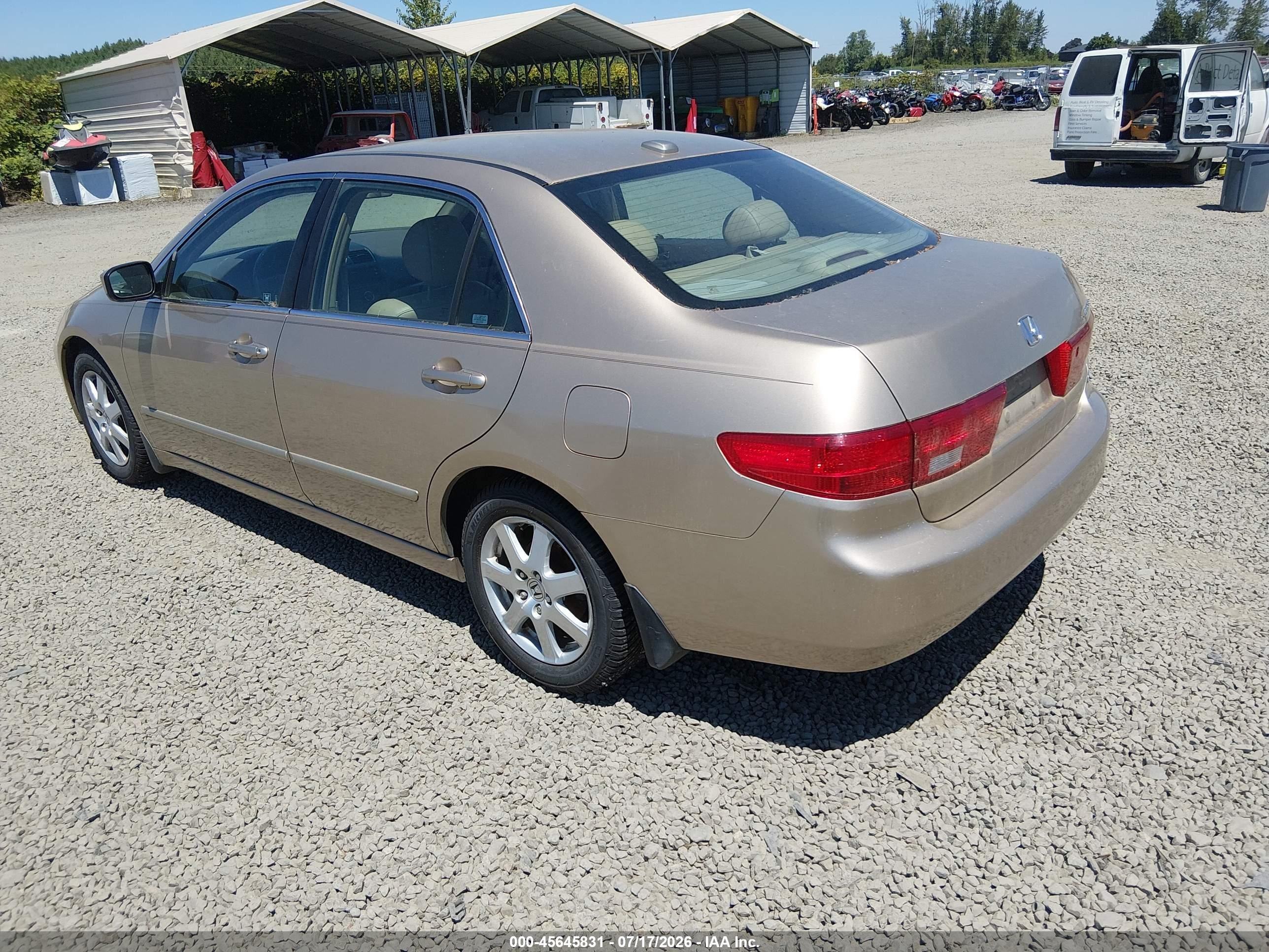 2005 Honda Accord 3.0 Ex Tan vin: 1HGCM66535A075205