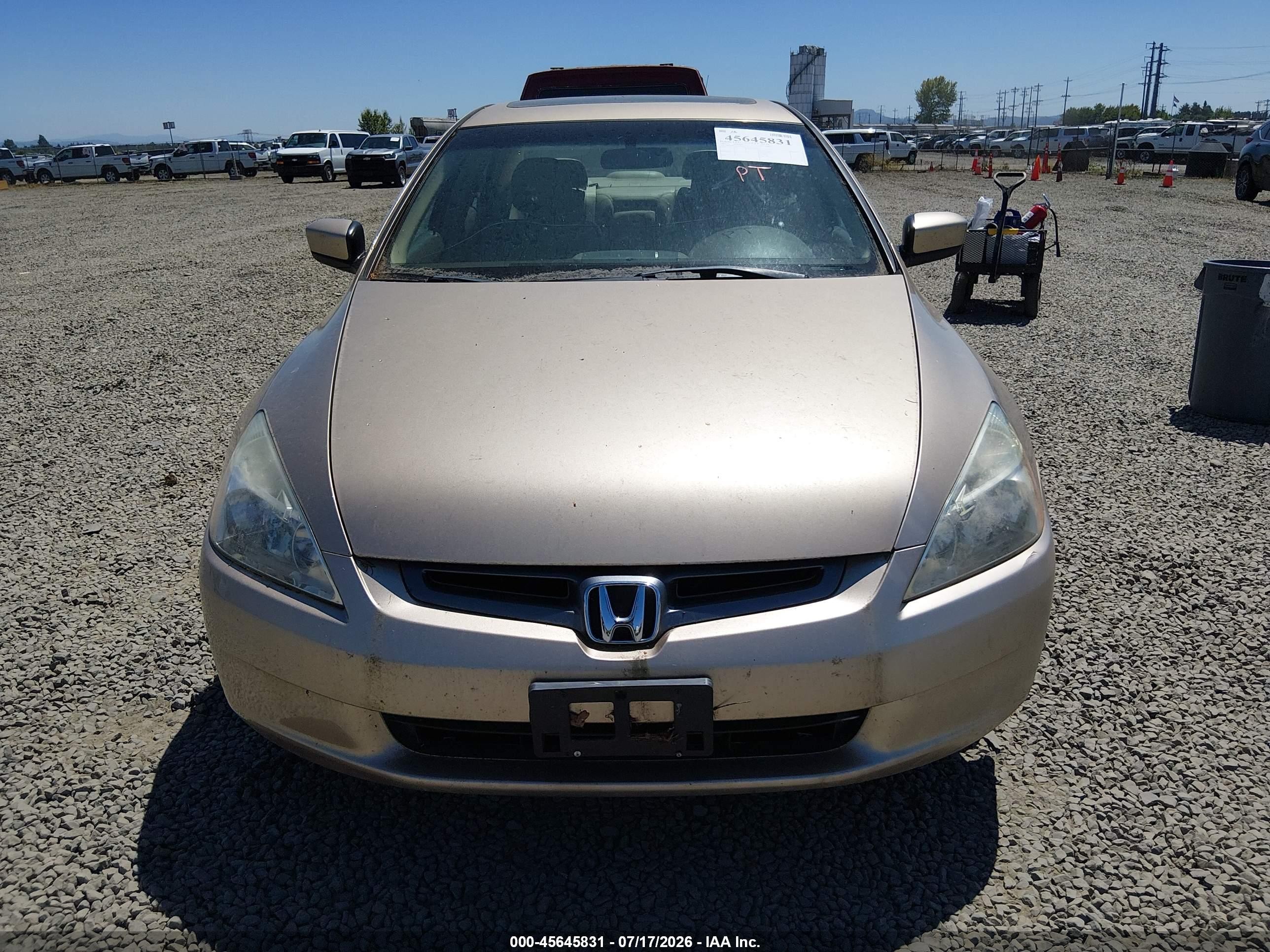 2005 Honda Accord 3.0 Ex Tan vin: 1HGCM66535A075205